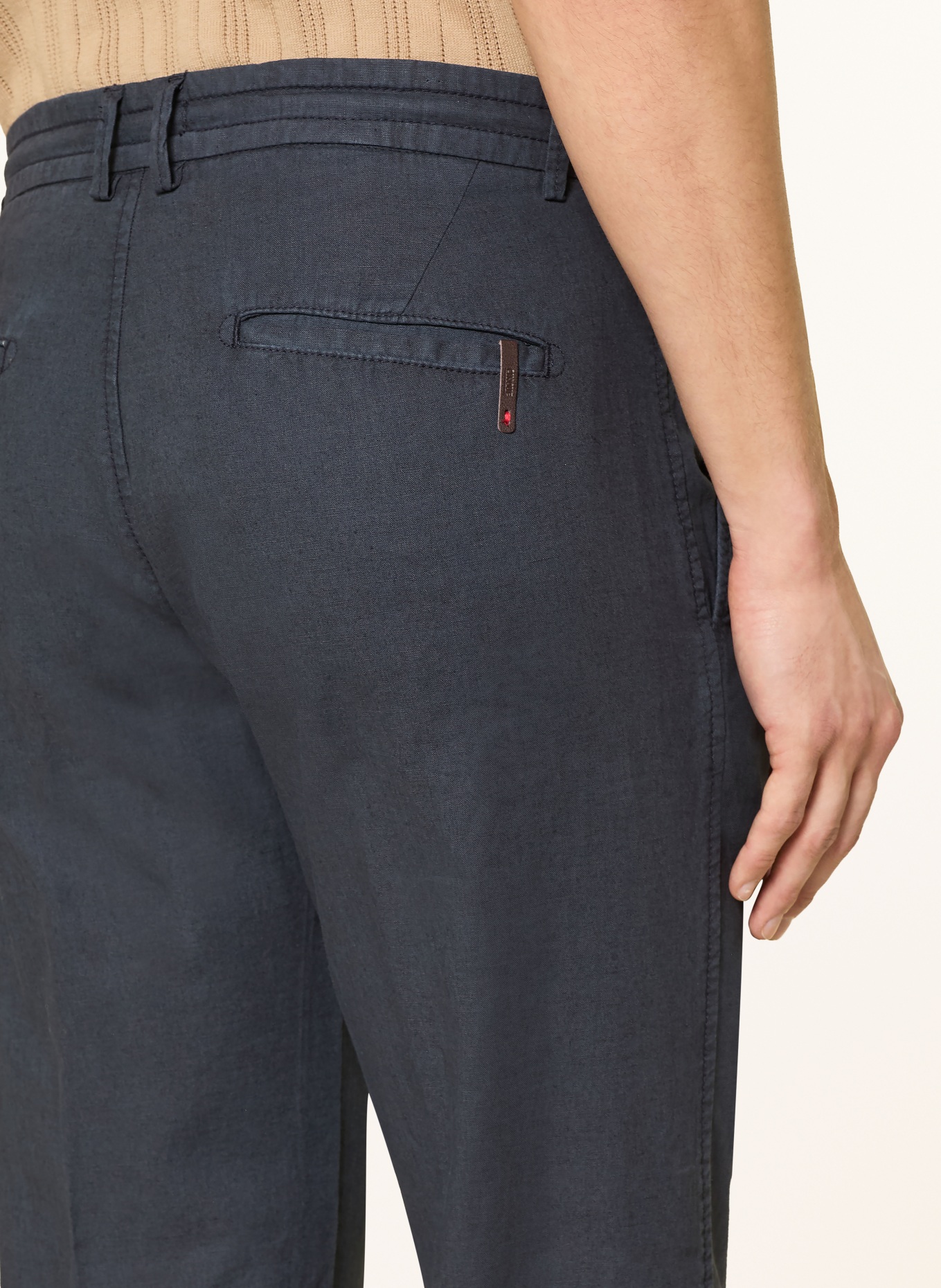 CINQUE CIJULI slim fit chino with linen: DARK BLUE