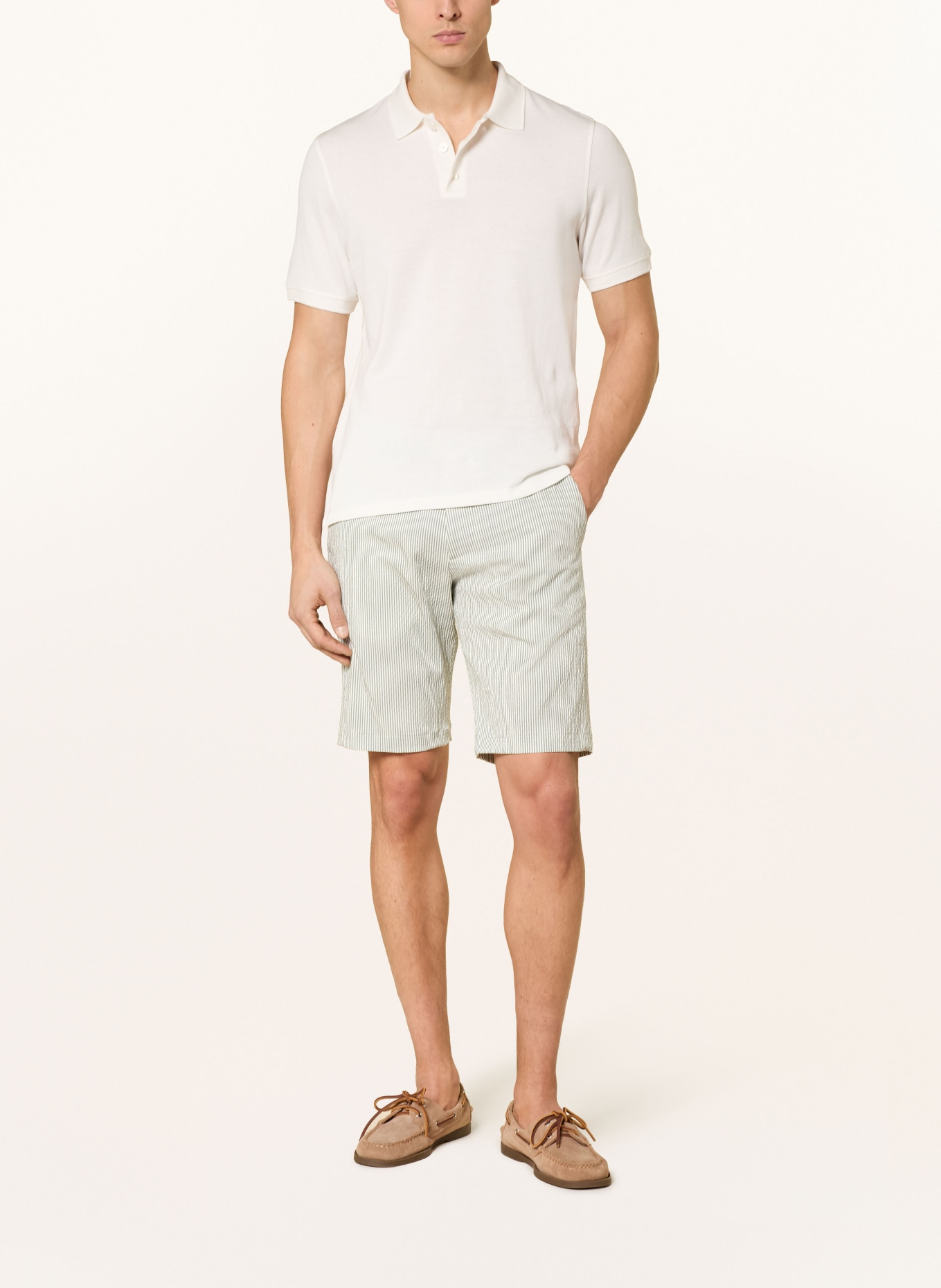 CINQUE CIBEPPE shorts: LIGHT GREEN / WHITE