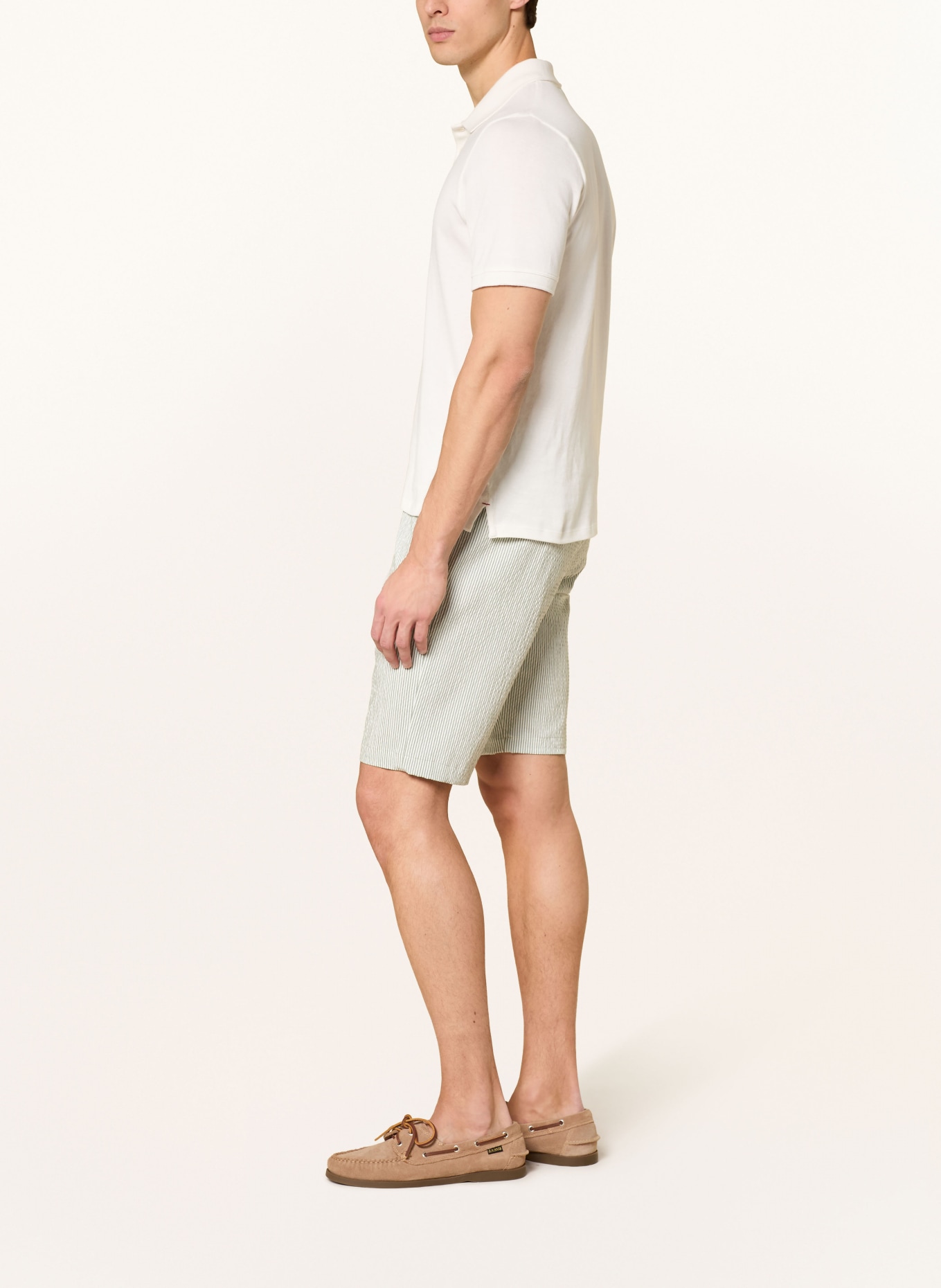 CINQUE CIBEPPE shorts: LIGHT GREEN / WHITE