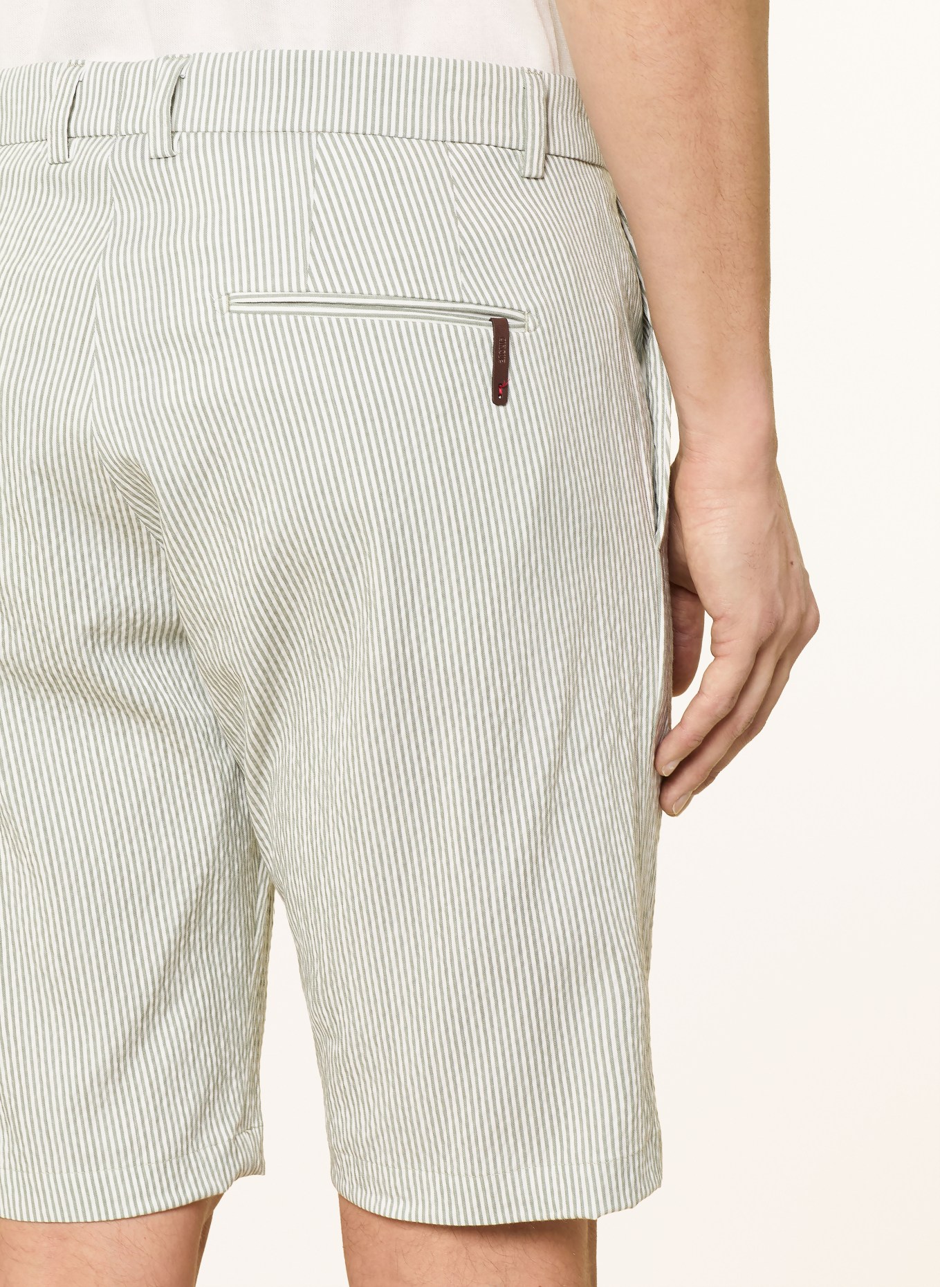CINQUE CIBEPPE shorts: LIGHT GREEN / WHITE