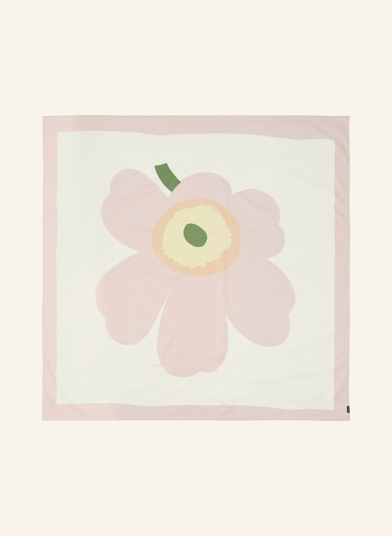 marimekko Ubrus UNIKKO: SVĚTLE RŮŽOVÁ / TMAVĚ ZELENÁ / BÍLÁ