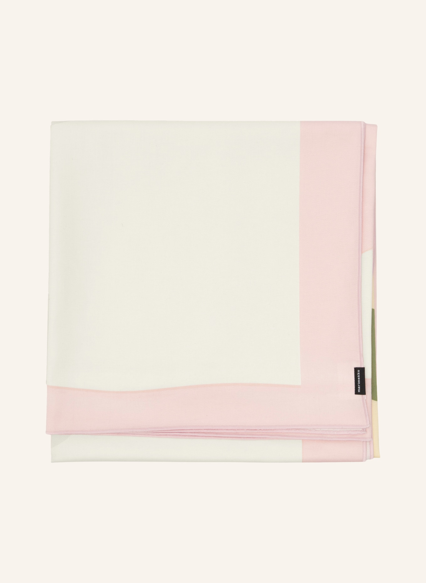 marimekko Ubrus UNIKKO: SVĚTLE RŮŽOVÁ / TMAVĚ ZELENÁ / BÍLÁ