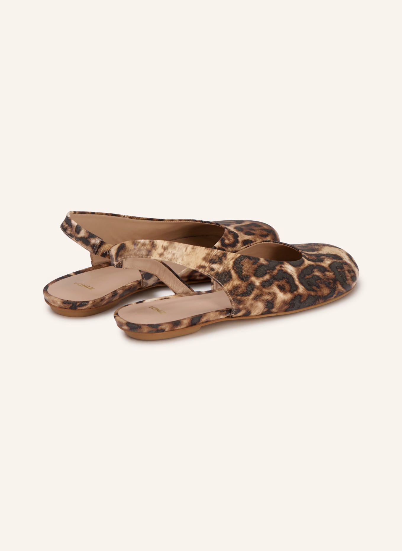 ZINDA Ballerines à lanières ELSA: CRÈME / CHAMEAU / NOIR