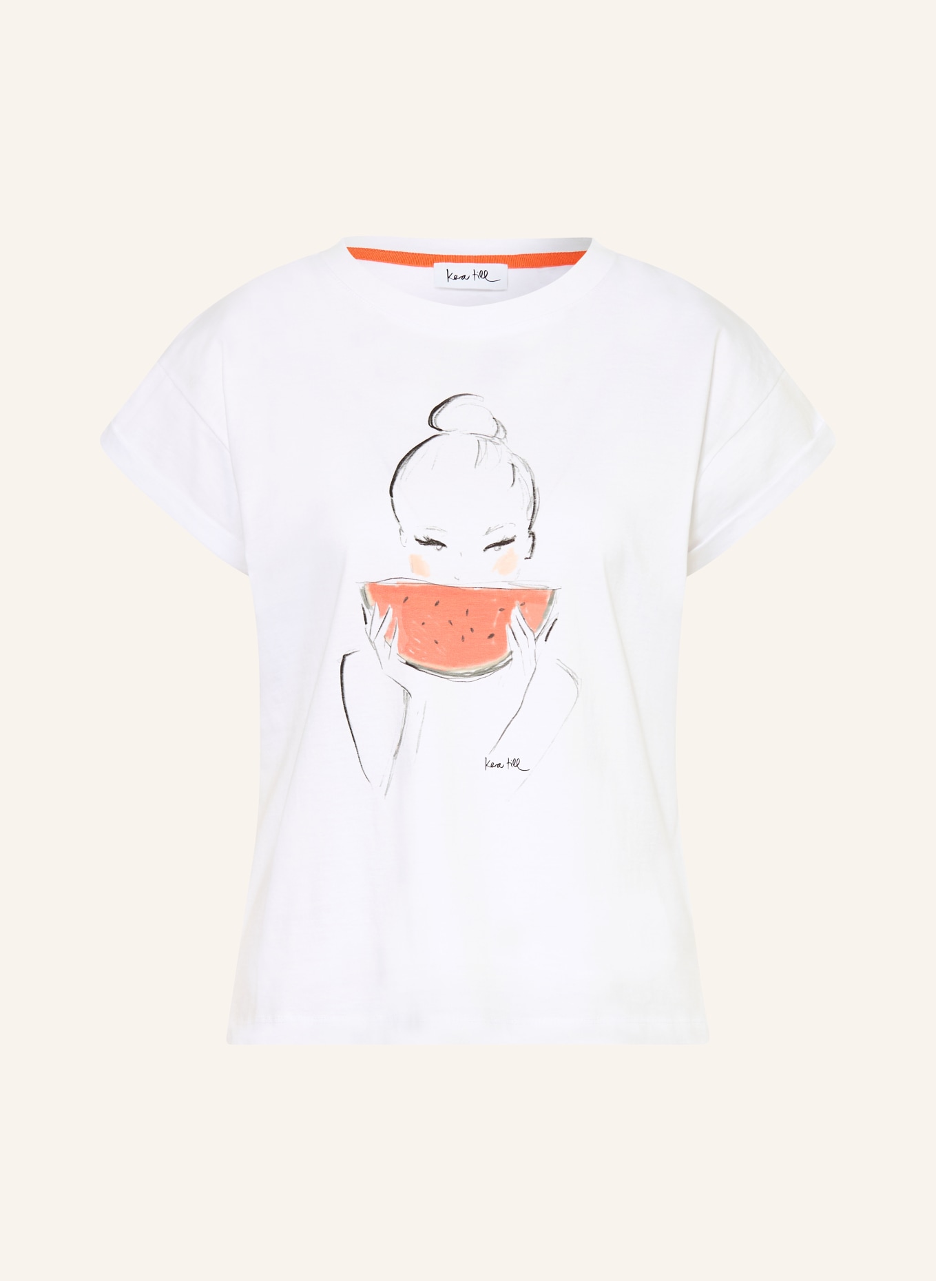 kera till T-shirt VROUW IN JURK: WIT