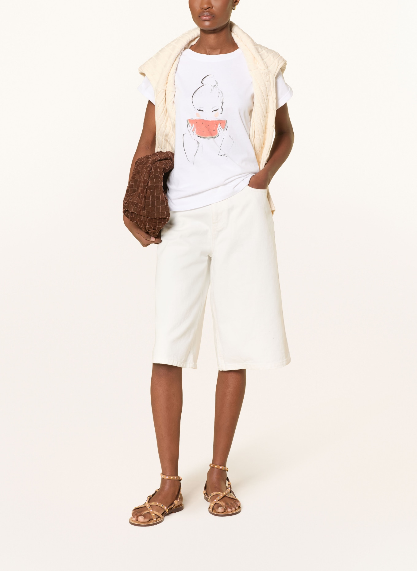 kera till T-shirt VROUW IN JURK: WIT