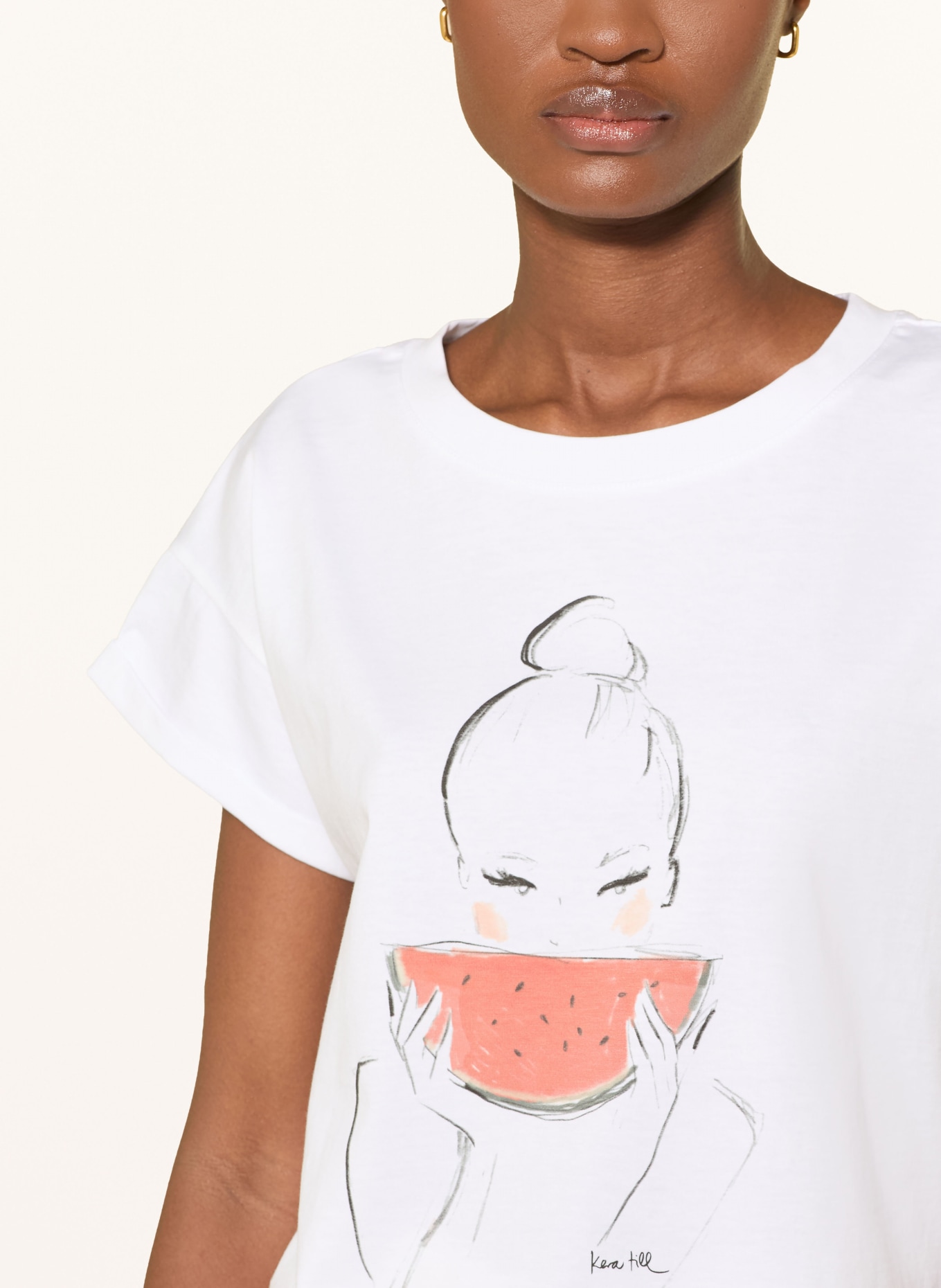 kera till T-shirt VROUW IN JURK: WIT