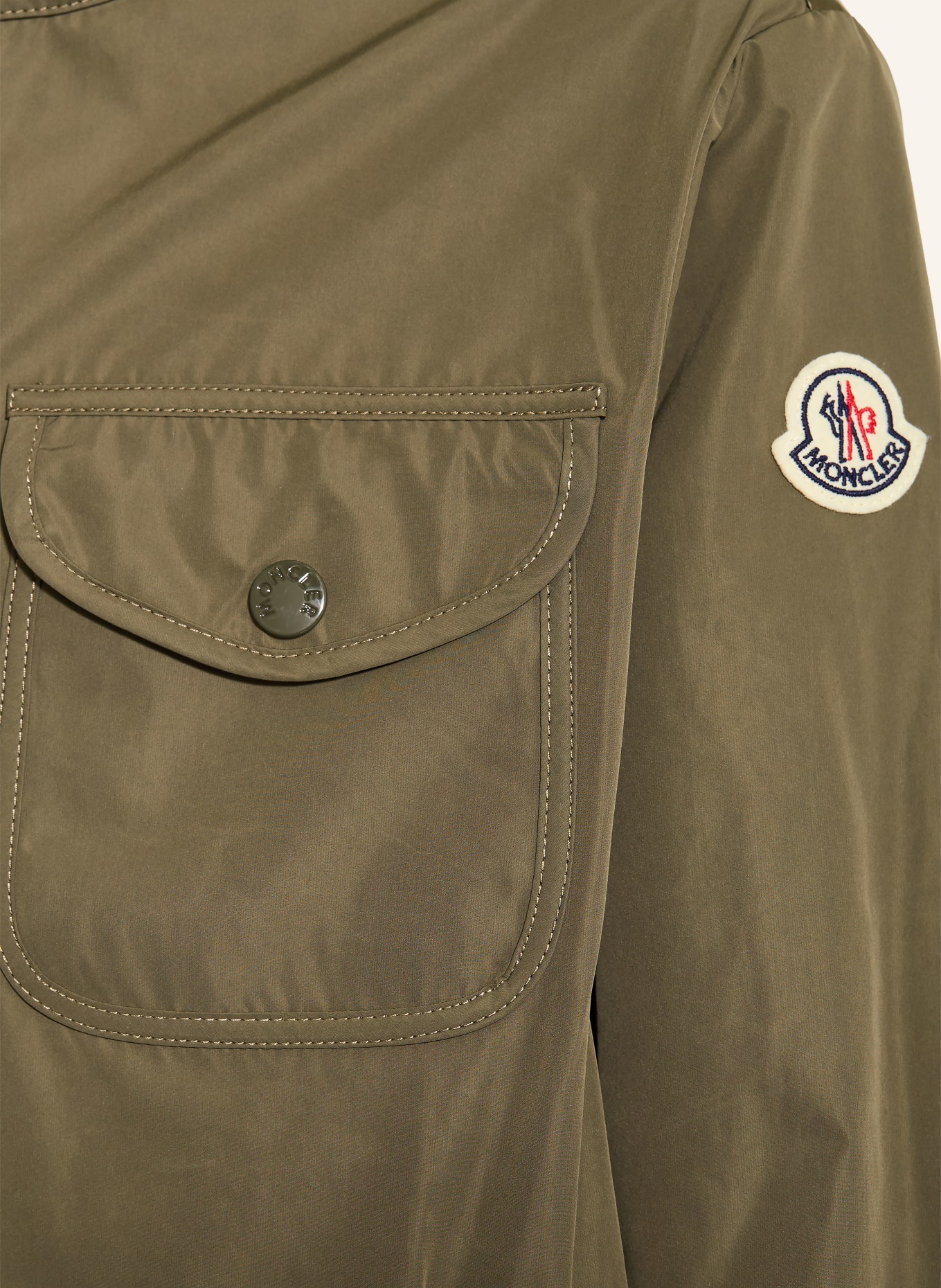 MONCLER enfant Veste imperméable en mélange de matières: KAKI