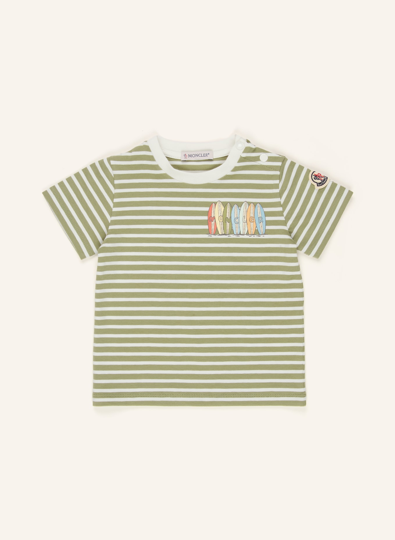 MONCLER enfant T-Shirt: OLIV / WEISS