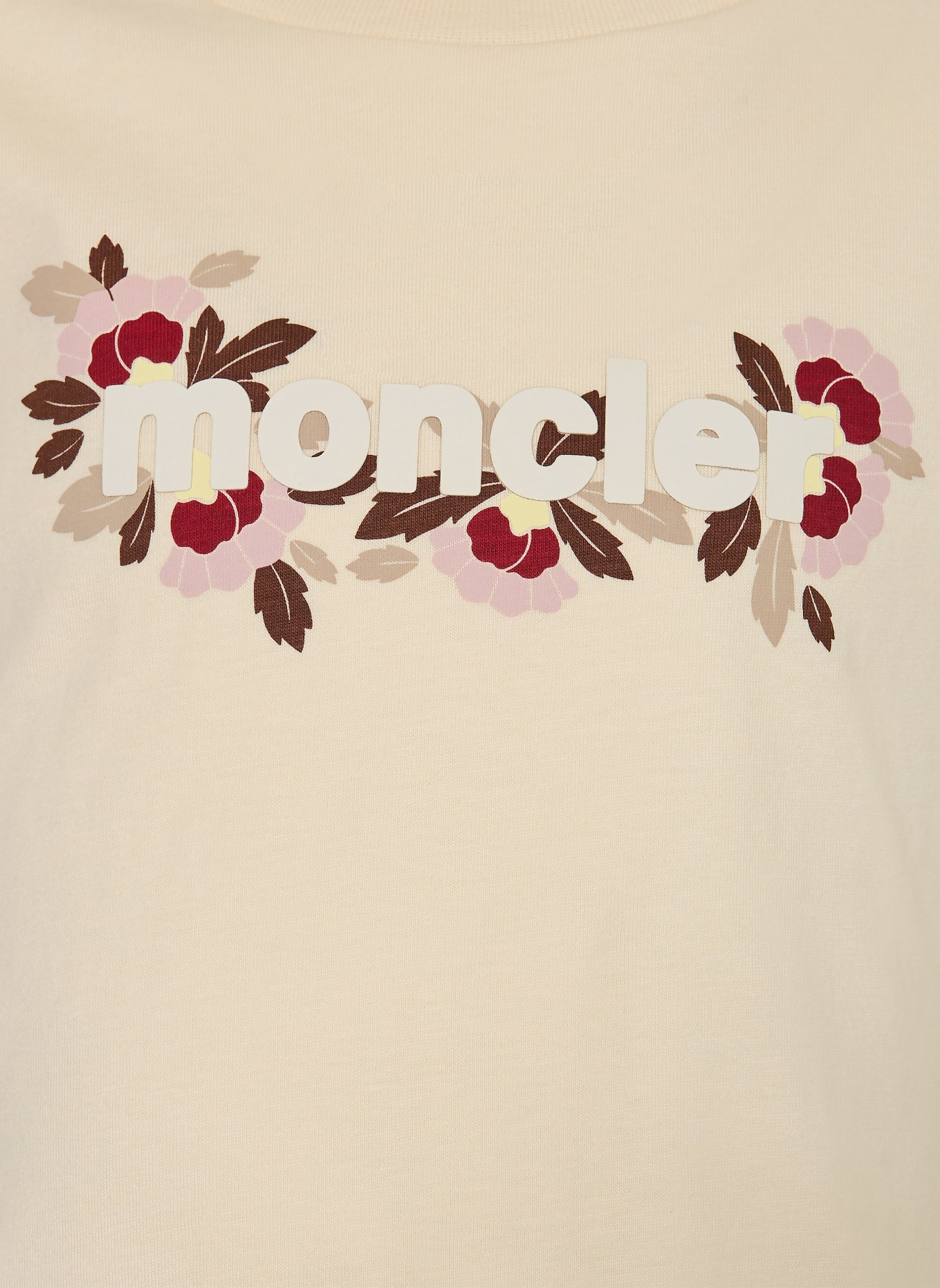 MONCLER enfant T-shirt: CRÈME / MARRON FONCÉ / ROUGE FONCÉ