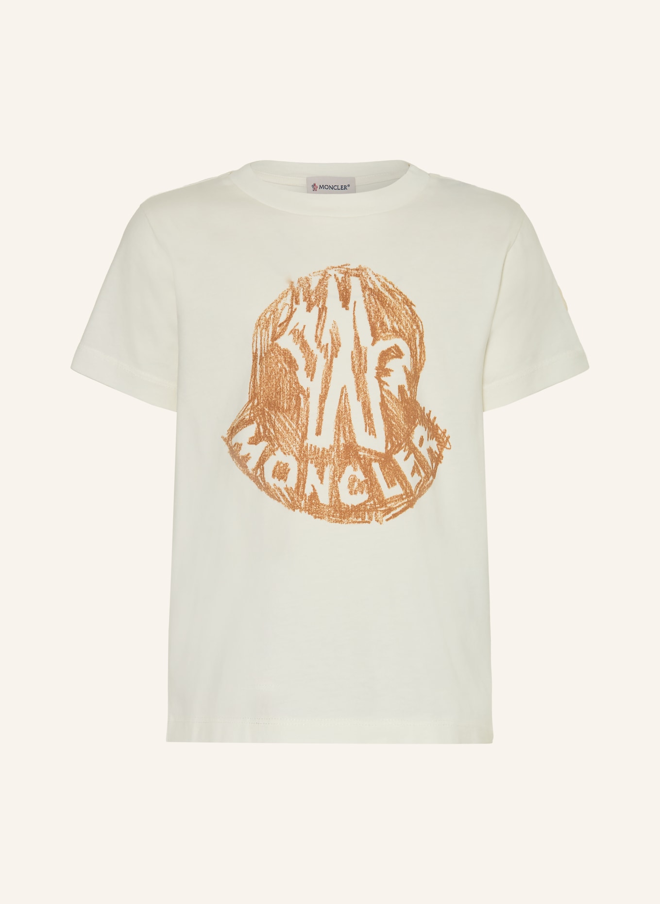MONCLER enfant T-shirt: BLANC / MARRON