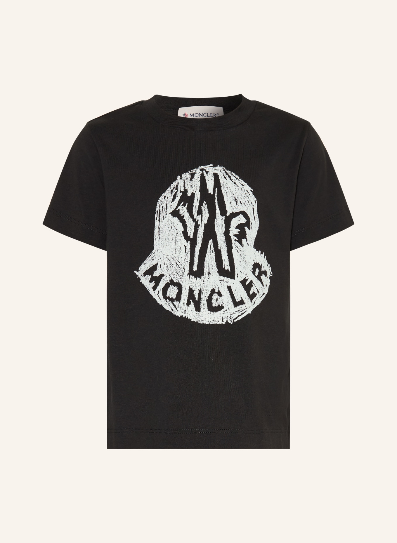 MONCLER enfant T-shirt: NOIR / BLANC