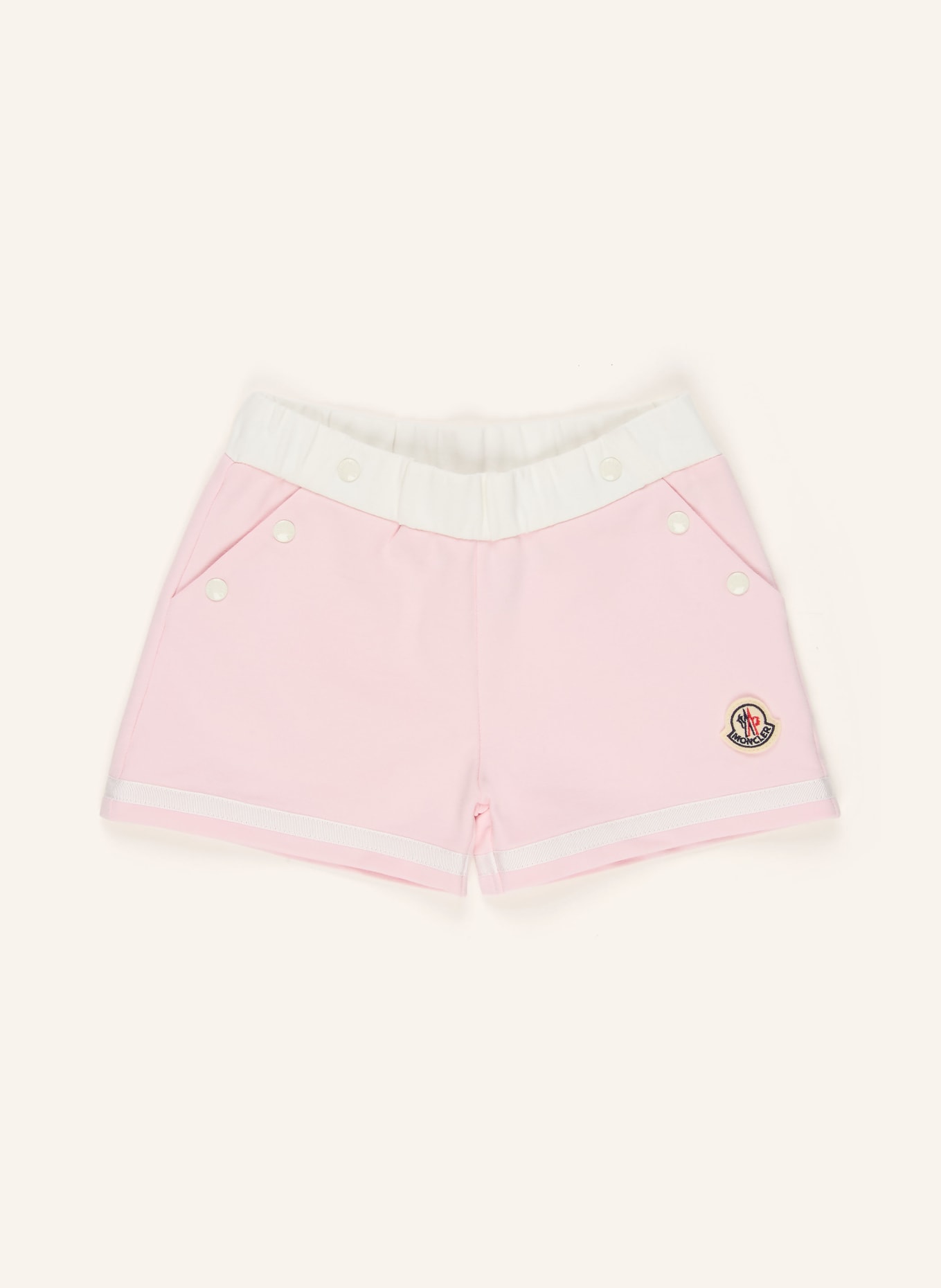 MONCLER enfant Sweatshorts: ROSA / ECRU
