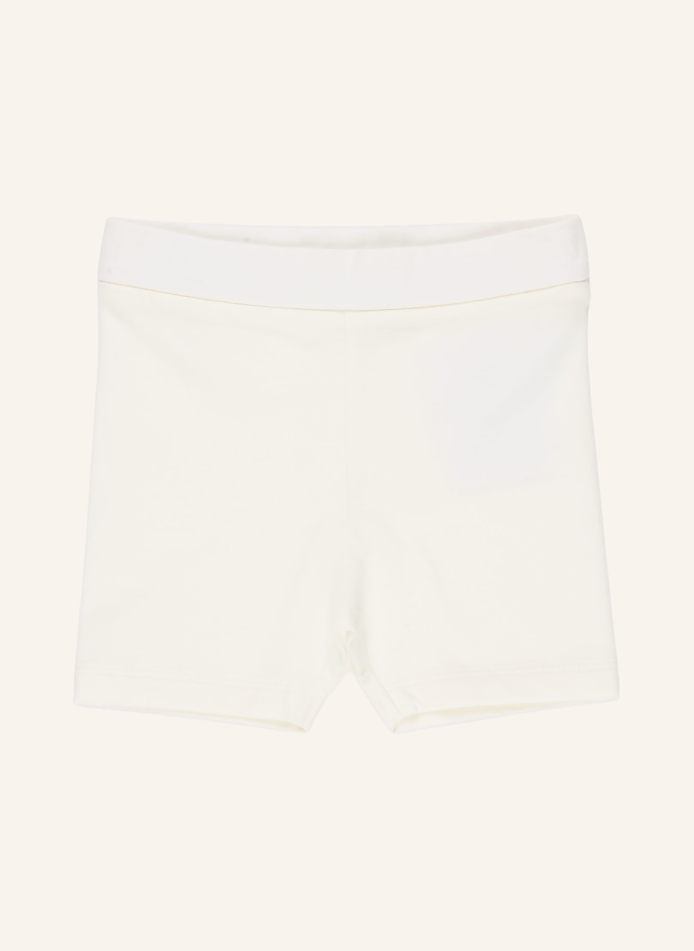 MONCLER enfant Set: Piqué-Polokleid und Shorts: ECRU