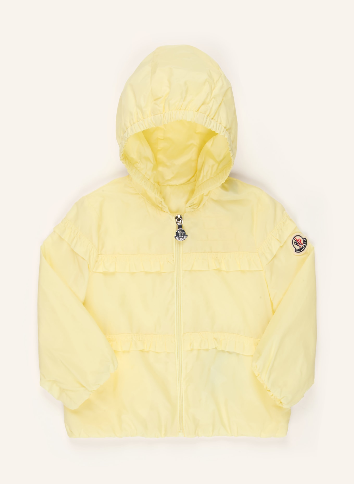 MONCLER enfant Jacke HITI mit Rüschen: HELLGELB