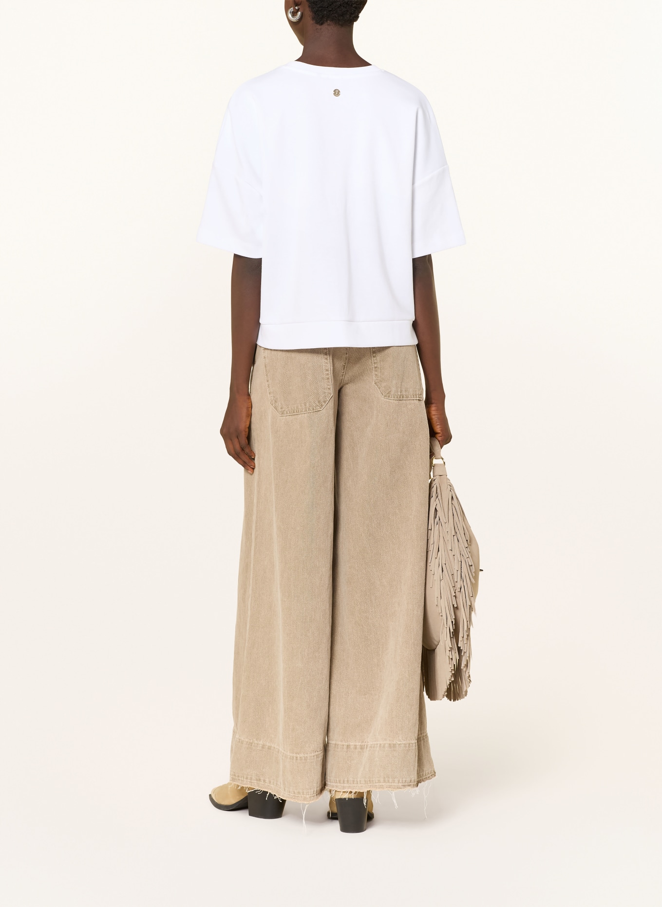 JOOP! Sweat-shirt TILINA à manches 3/4: BLANC