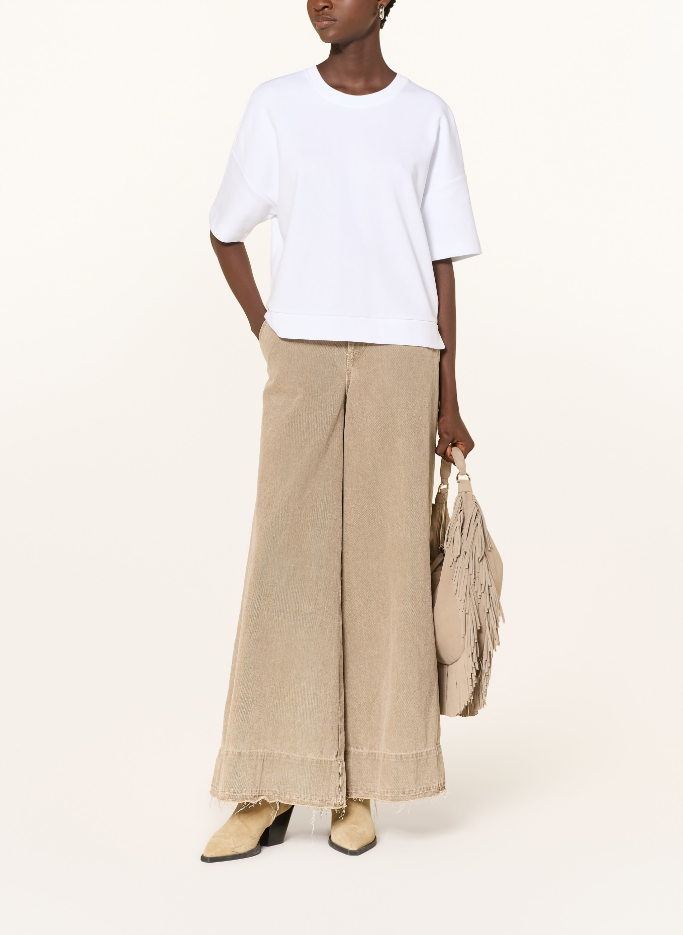 JOOP! Sweat-shirt TILINA à manches 3/4: BLANC