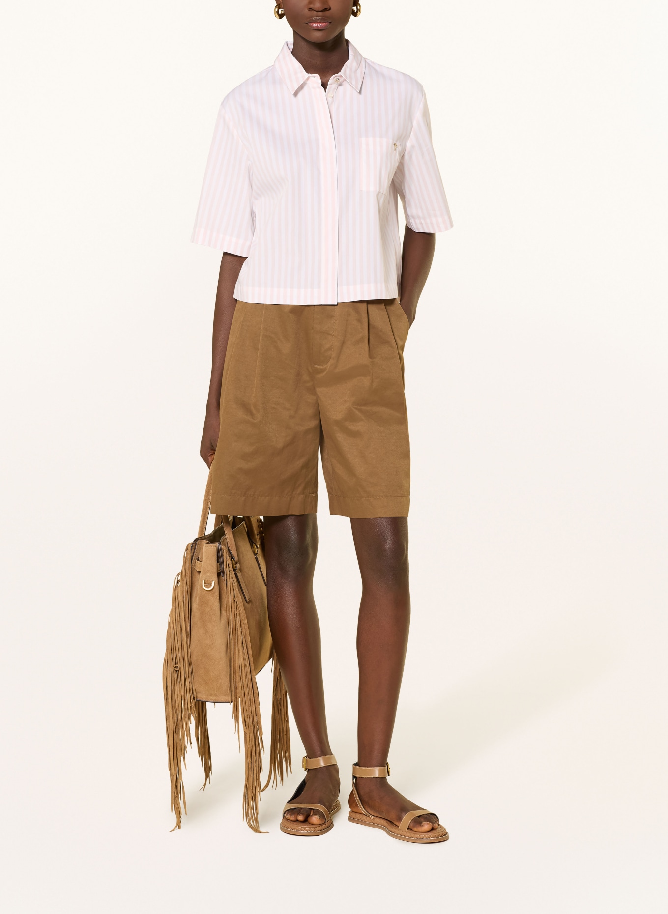 JOOP! Hemdbluse BETTE: HELLROSA / WEISS