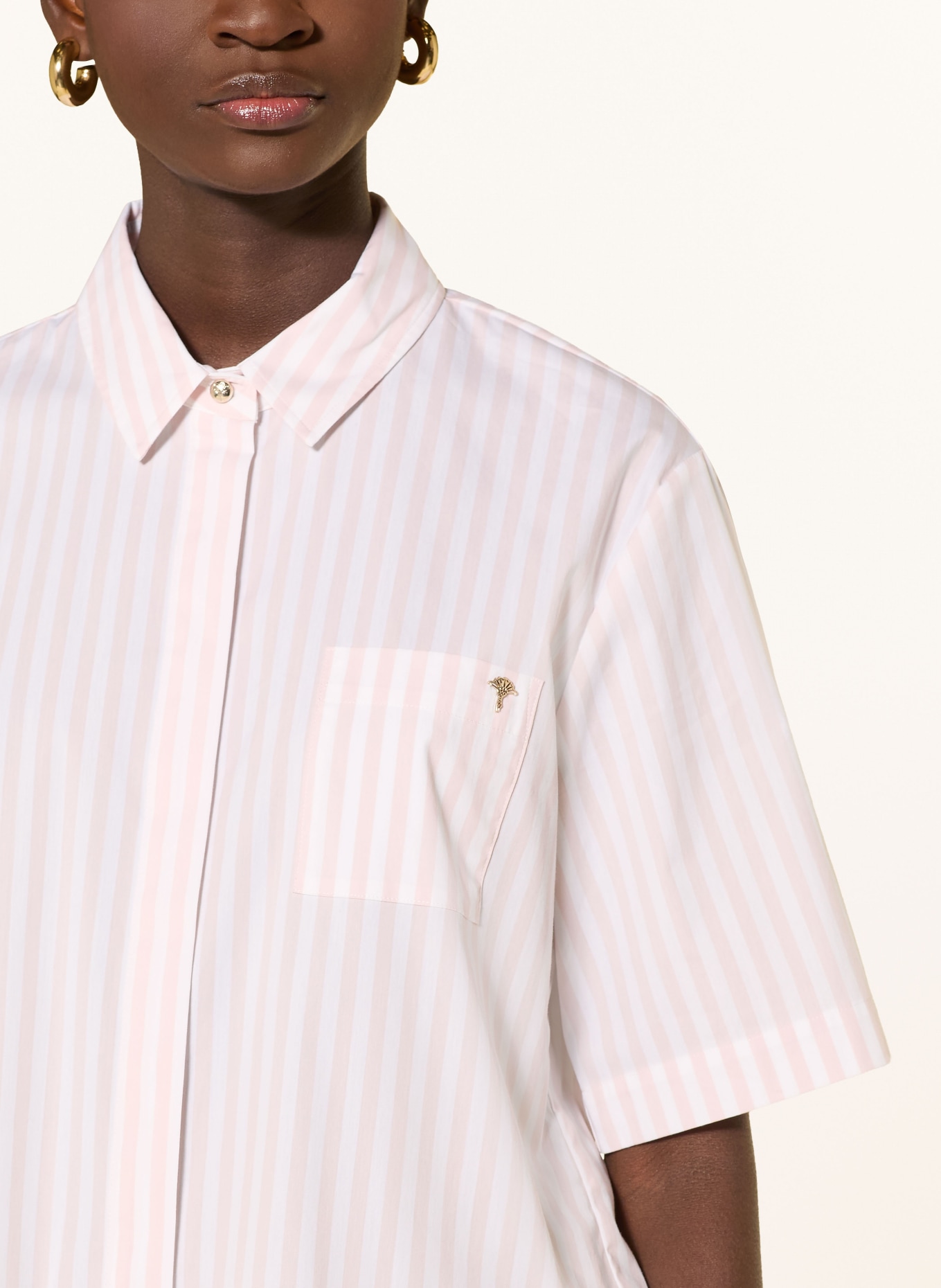 JOOP! Hemdbluse BETTE: HELLROSA / WEISS