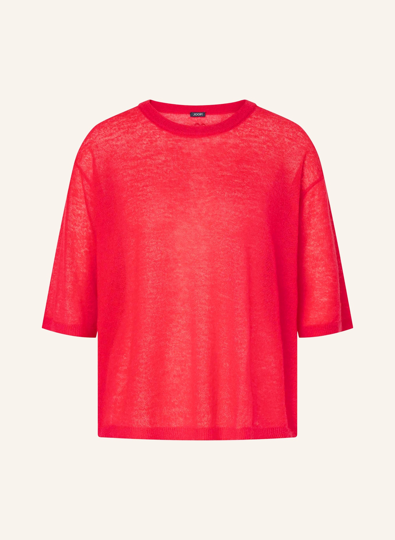JOOP! Trui KILLA met mohair en 3/4-mouwen: ROOD