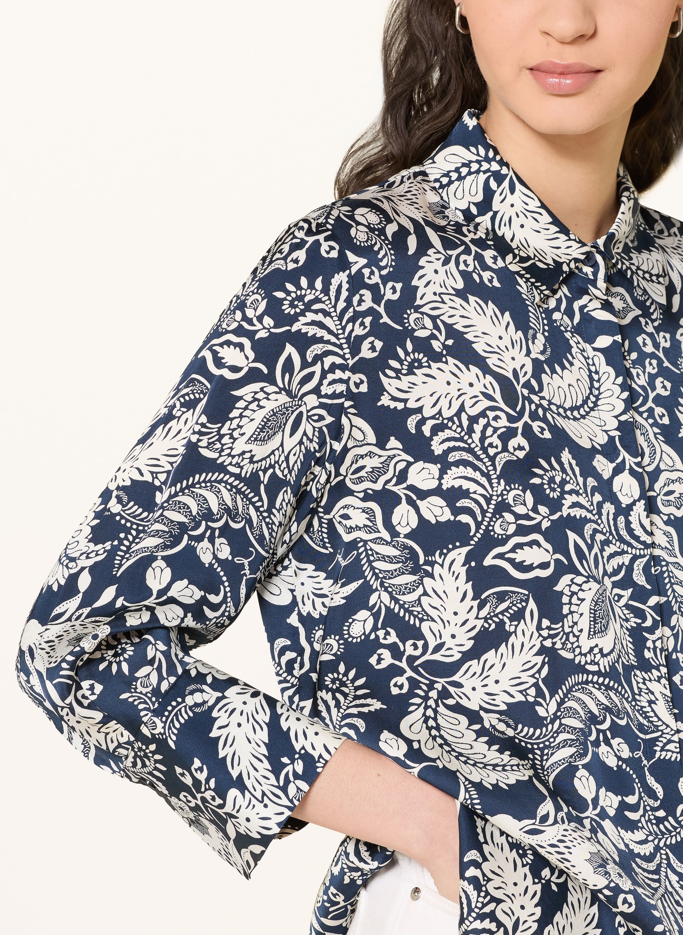 JOOP! Hemdbluse BÄRBEL: DUNKELBLAU / WEISS