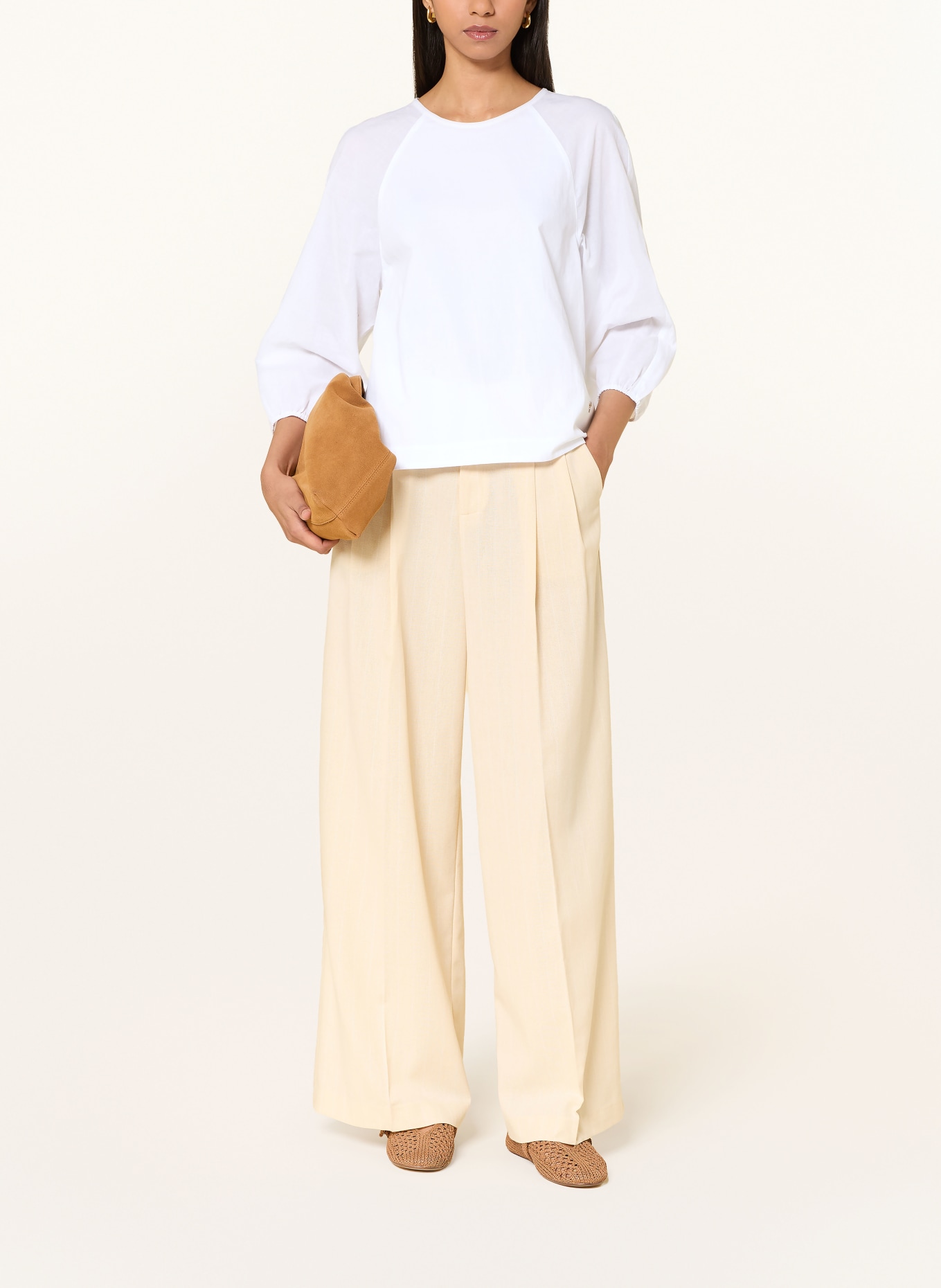 JOOP! Blouse BASANTI met 3/4-mouwen: WIT