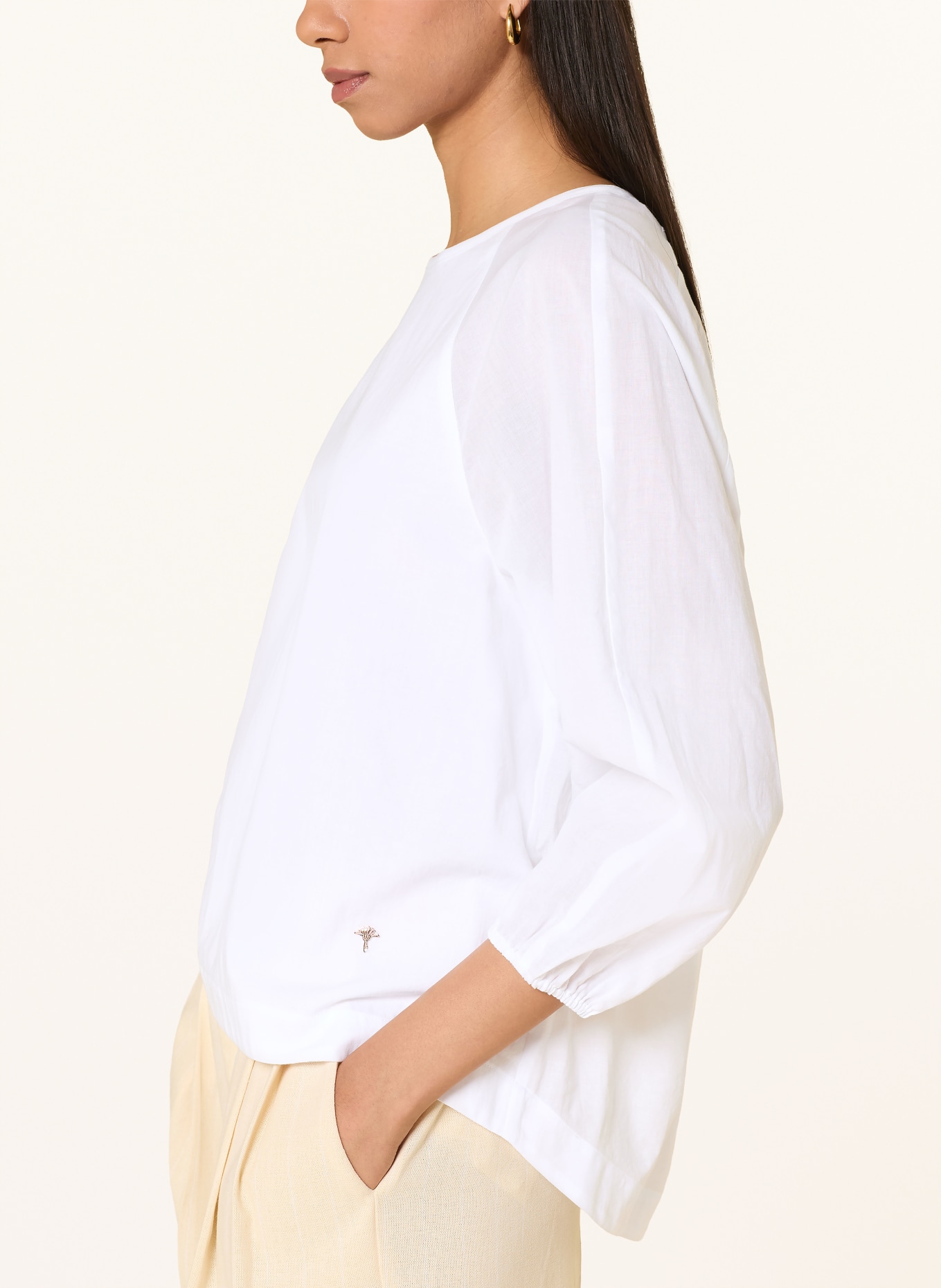 JOOP! Blouse BASANTI met 3/4-mouwen: WIT