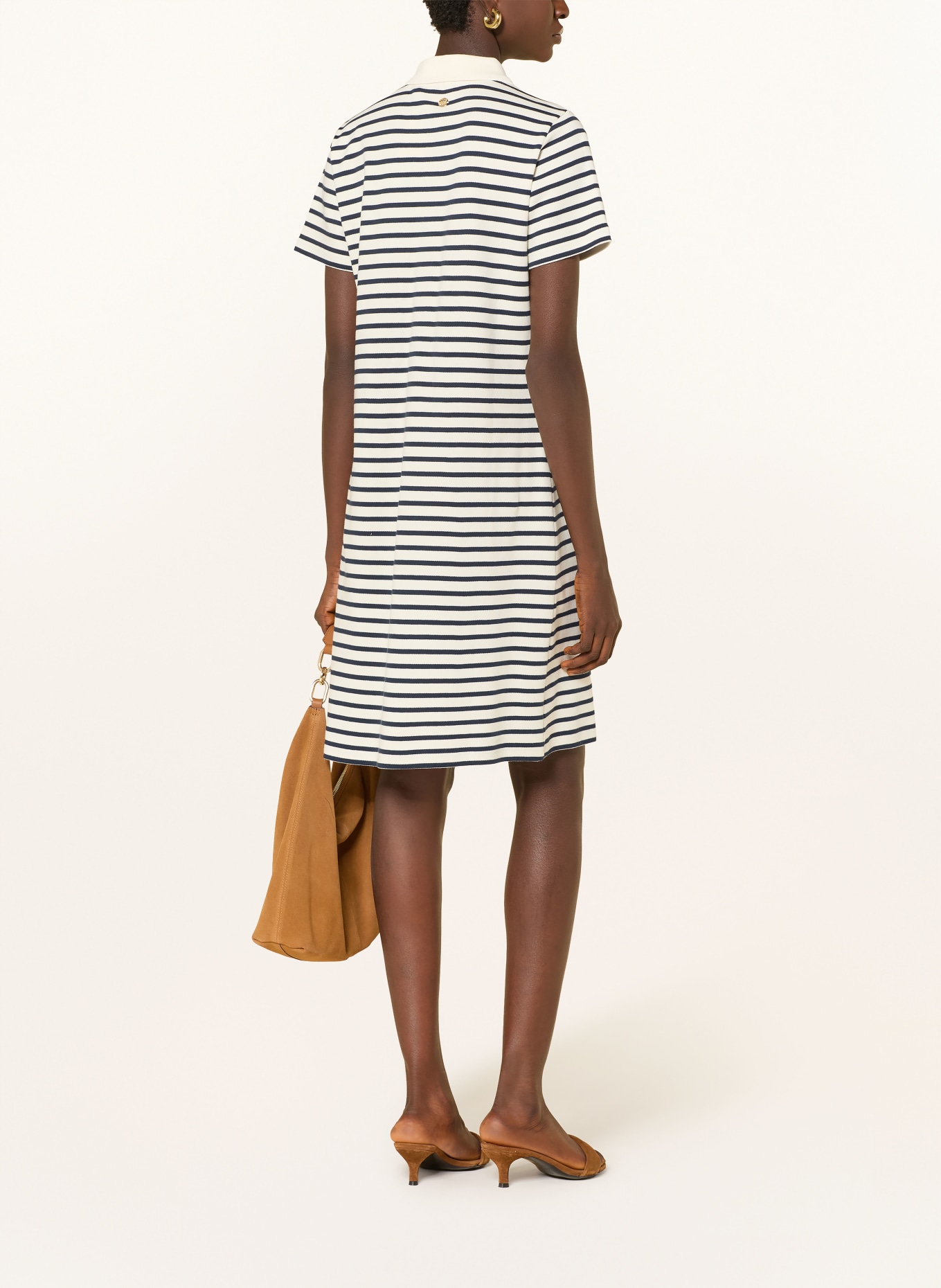 JOOP! Robe polo en jersey TRAVISSA: BLANC / BLEU