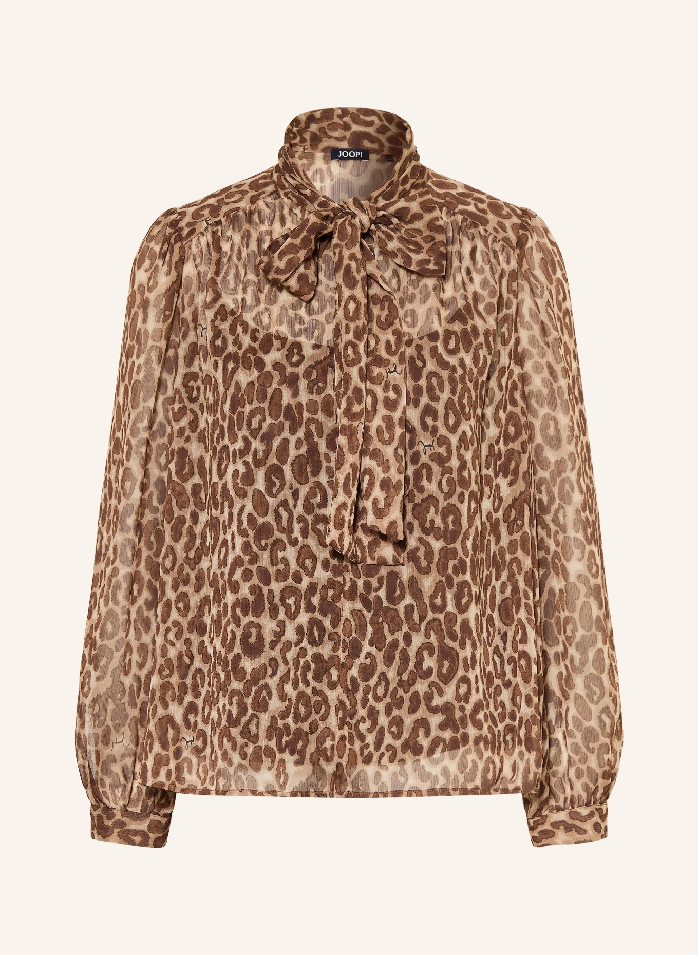 JOOP! Chemisier à col lavallière BETTINA: CHAMEAU / MARRON / NOIR