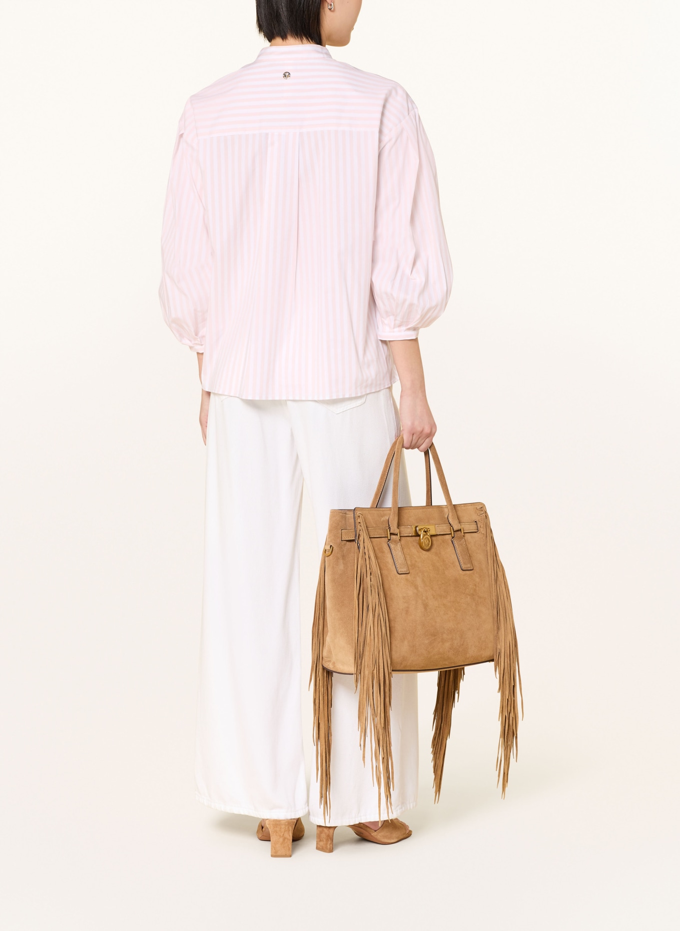 JOOP! Bluse mit 3/4-Arm: HELLROSA / WEISS