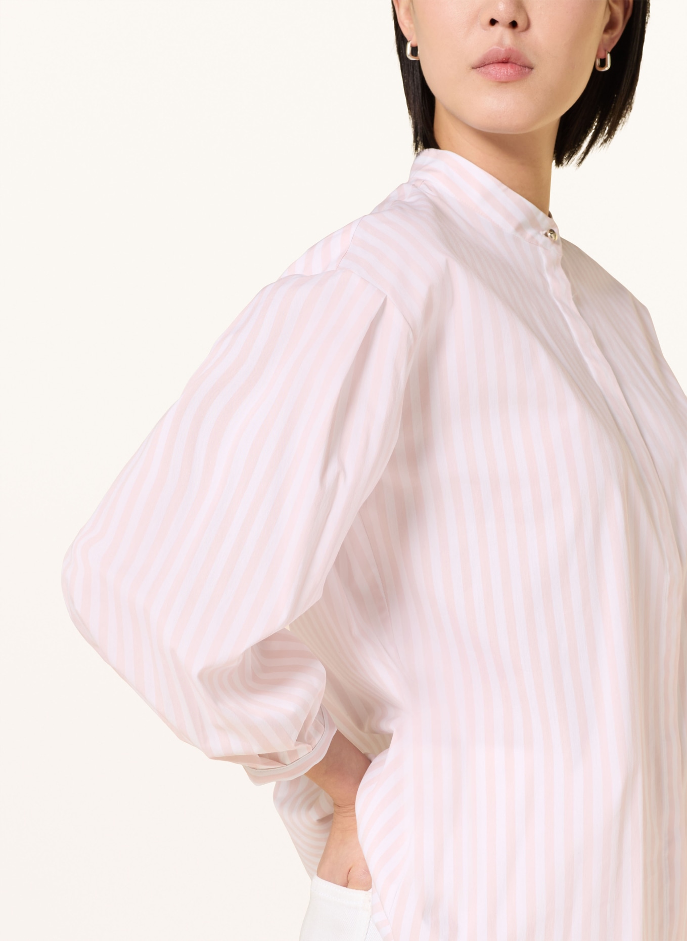 JOOP! Bluse mit 3/4-Arm: HELLROSA / WEISS