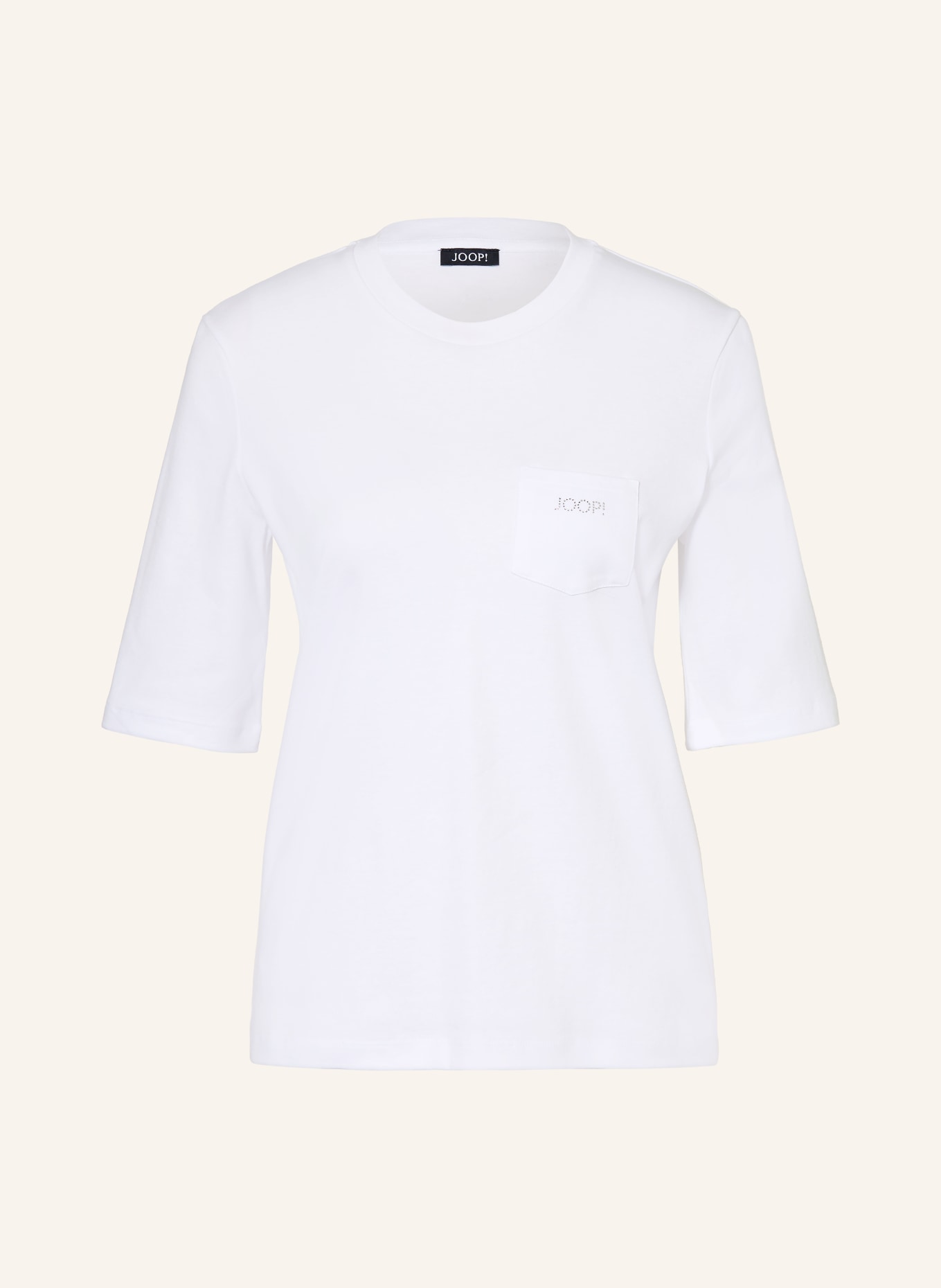 JOOP! T-Shirt TONJA mit Schmucksteinen: WEISS