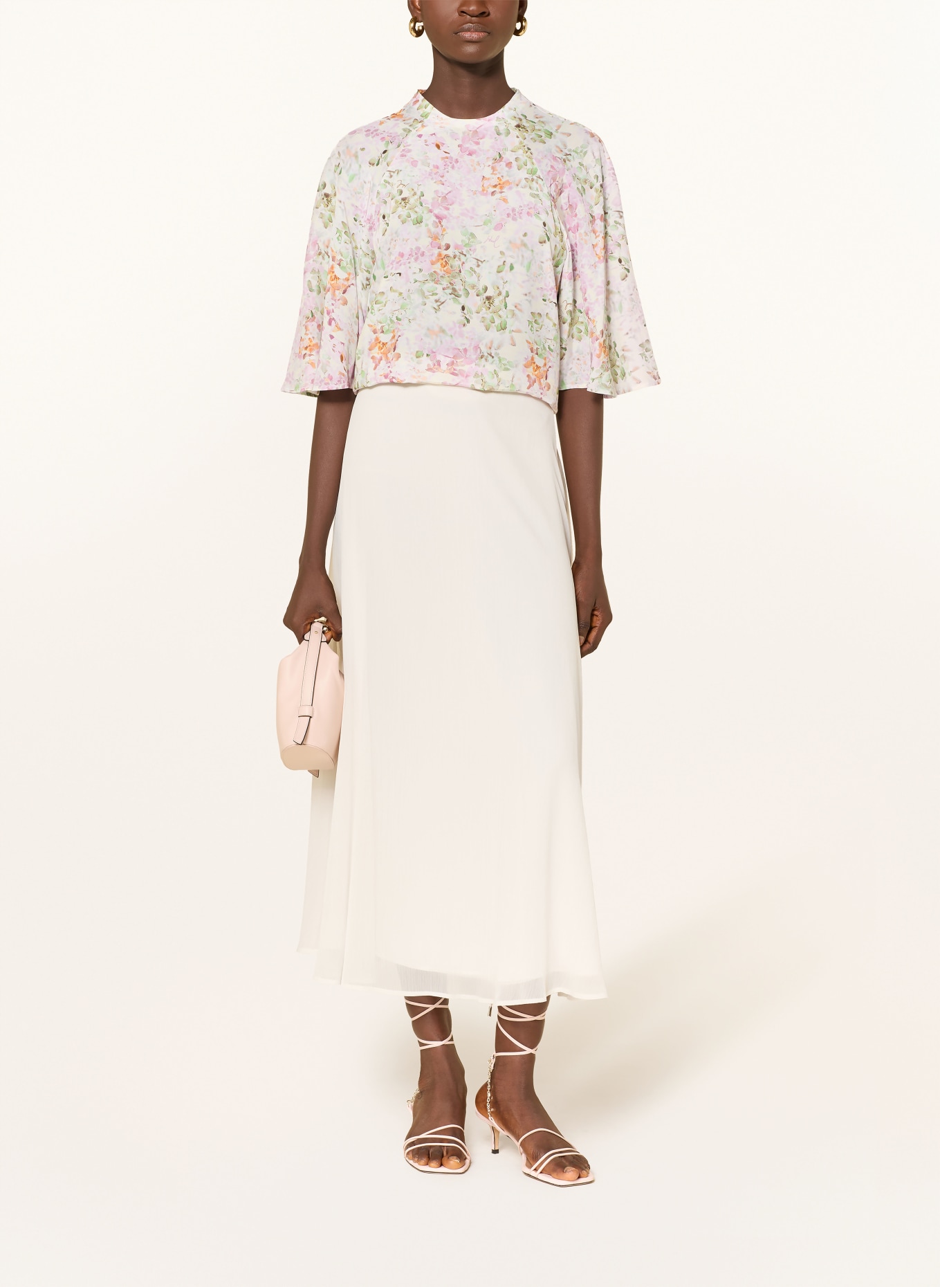 JOOP! Chemisier BRINA à manches 3/4: BLANC / ROSE / VERT CLAIR