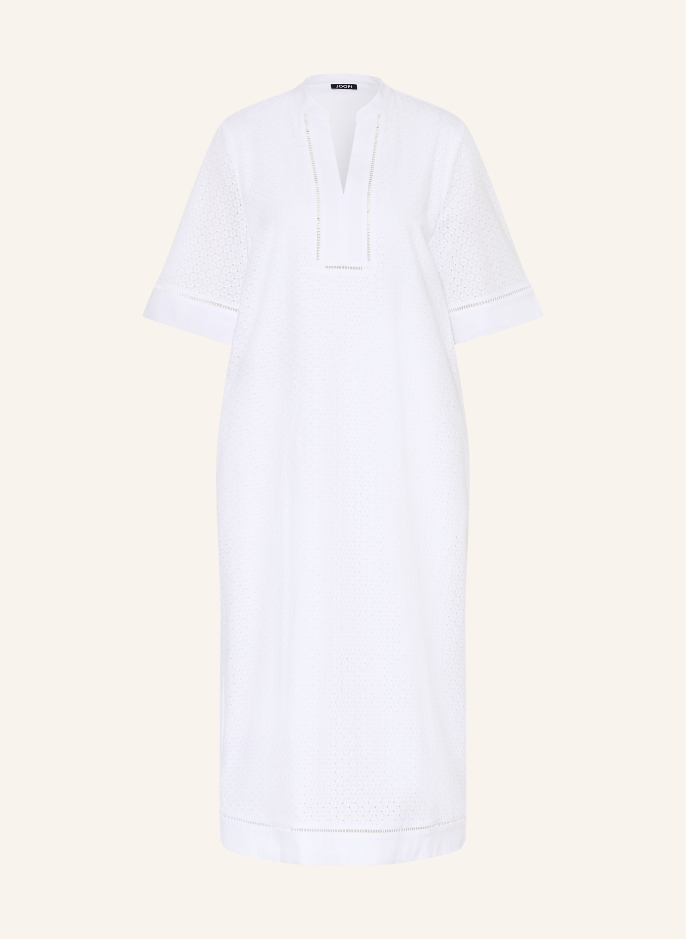 JOOP! Kleid DEBRA aus Lochspitze mit 3/4-Arm: WEISS