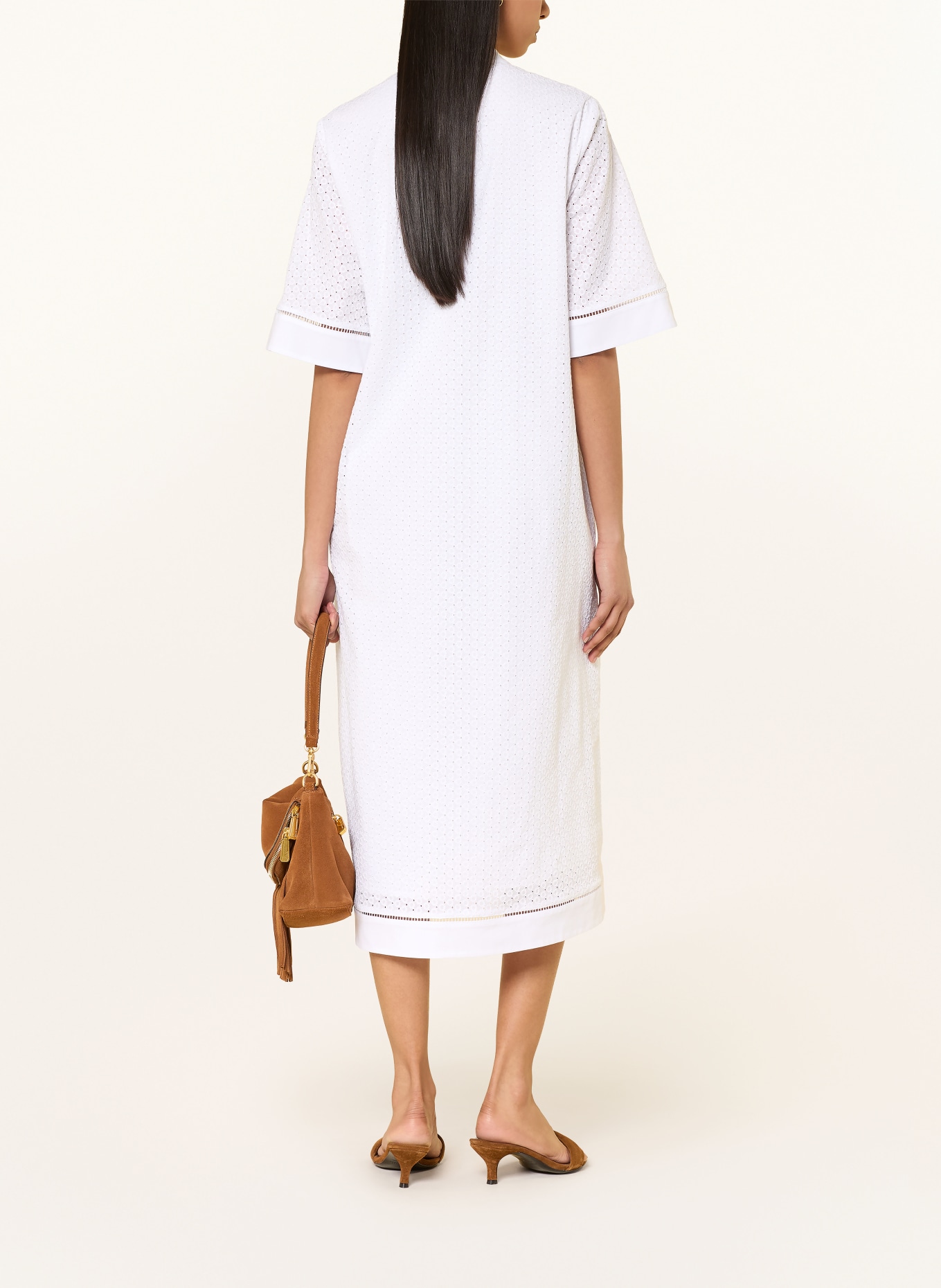 JOOP! Kleid DEBRA aus Lochspitze mit 3/4-Arm: WEISS