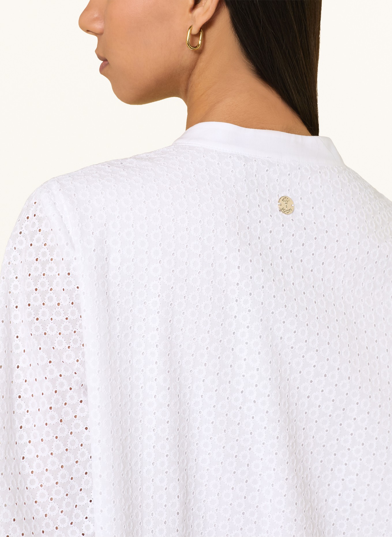 JOOP! Kleid DEBRA aus Lochspitze mit 3/4-Arm: WEISS