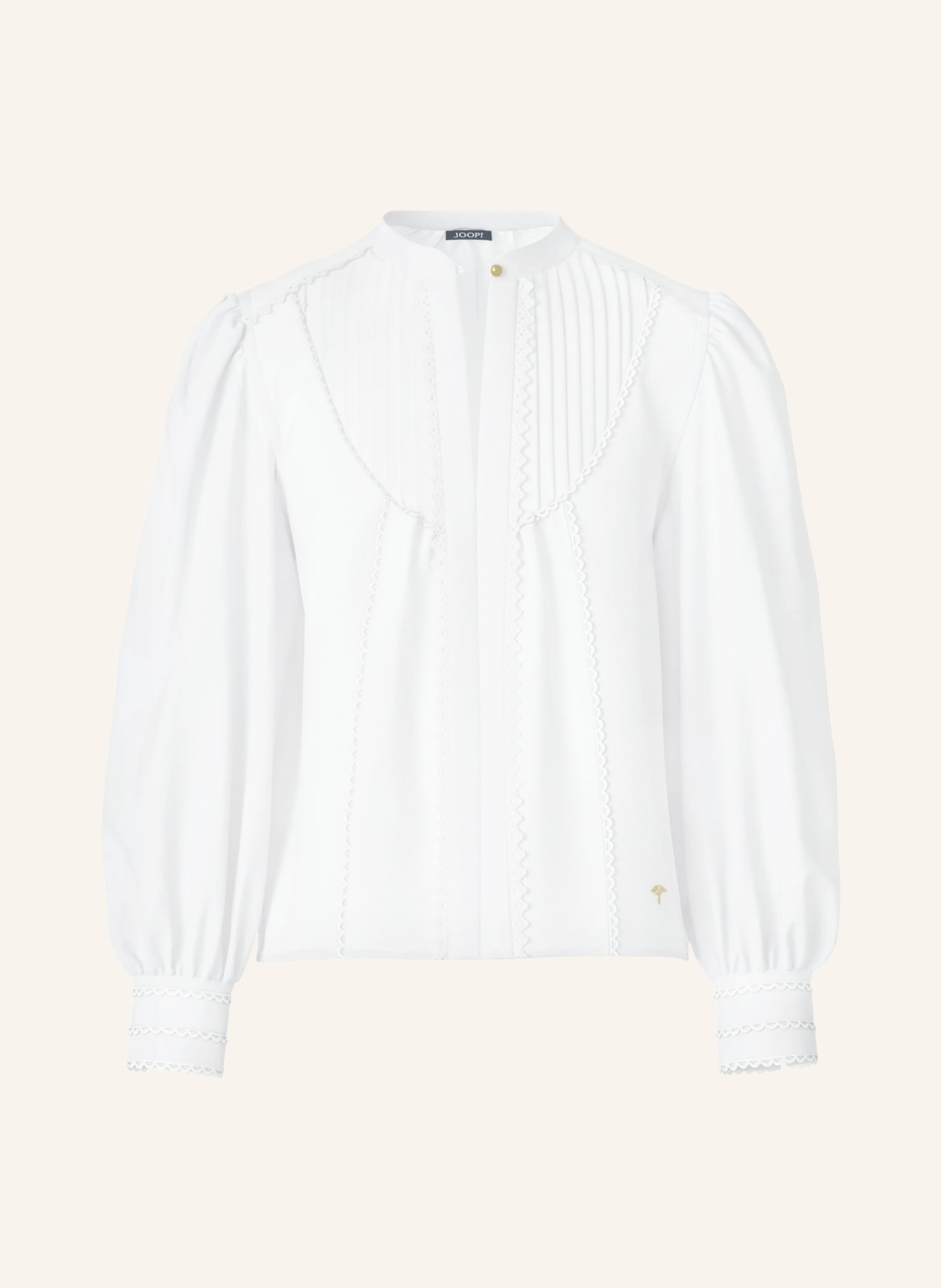 JOOP! Blusenhirt BIONDA mit Spitze: WEISS