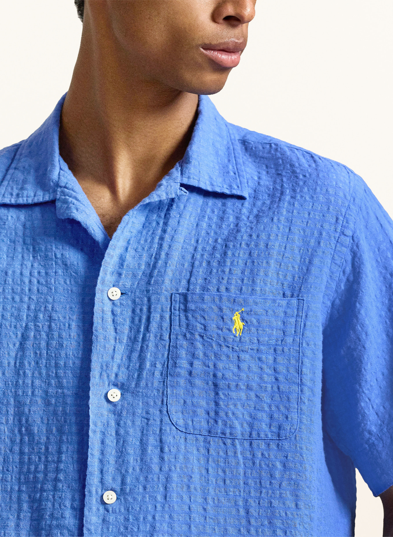 POLO RALPH LAUREN Resorthemd Comfort Fit mit Leinen: BLAU