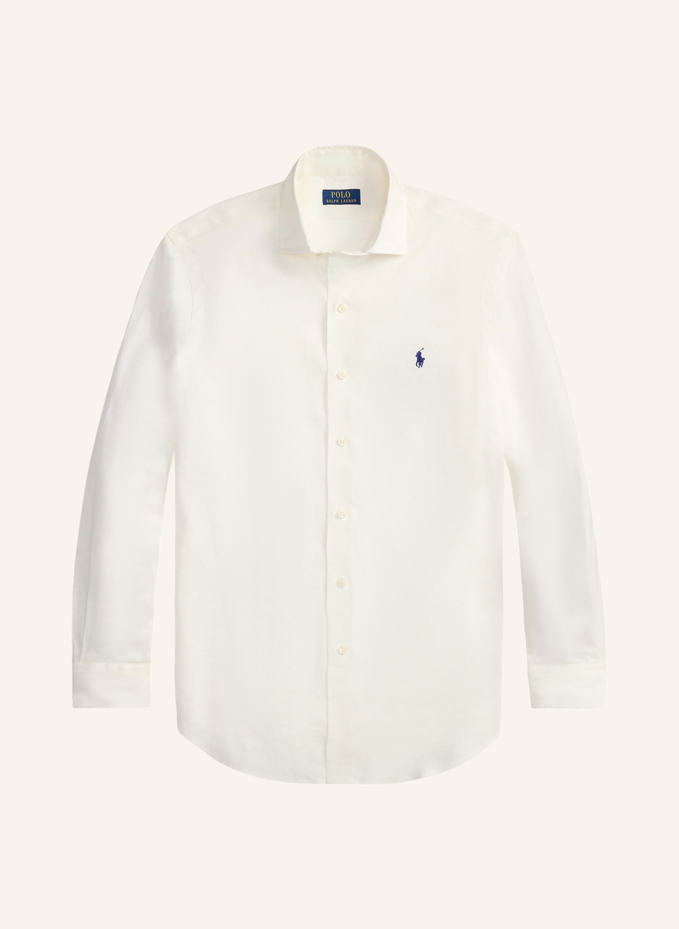 POLO RALPH LAUREN Leinenhemd Custom Fit: WEISS