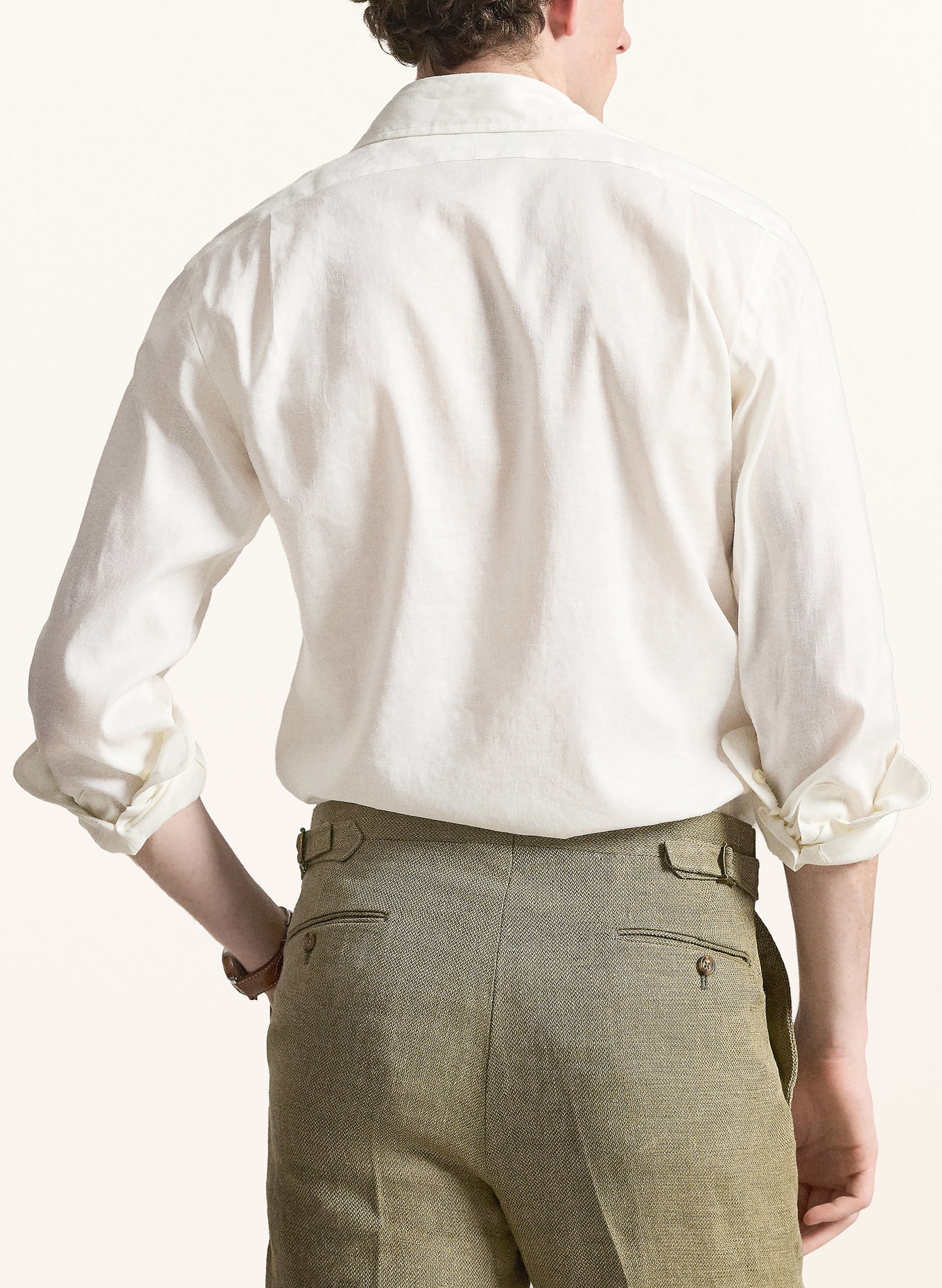 POLO RALPH LAUREN Leinenhemd Custom Fit: WEISS
