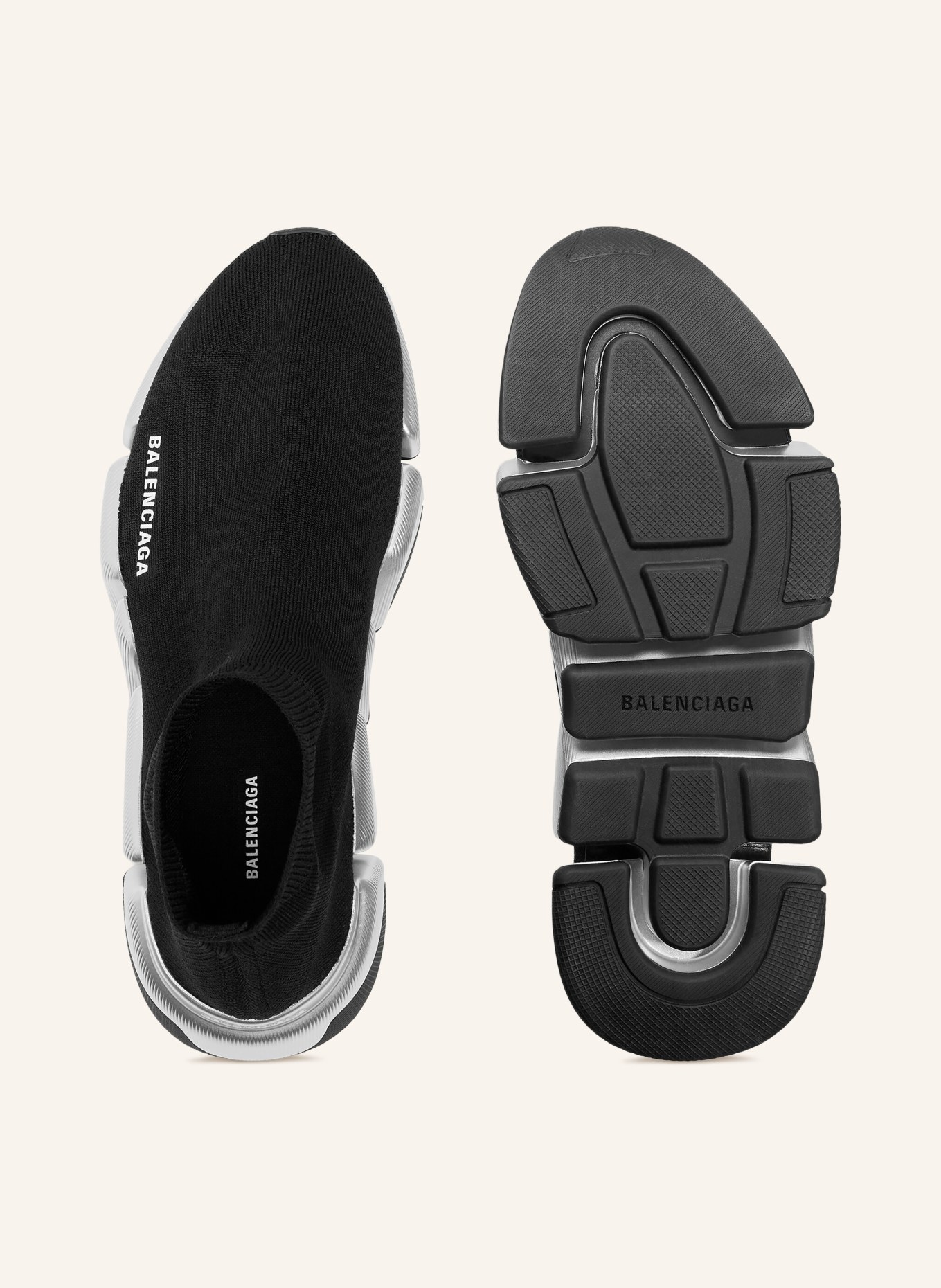 BALENCIAGA Hightop-Sneaker SPEED 2.0: SCHWARZ / SILBER