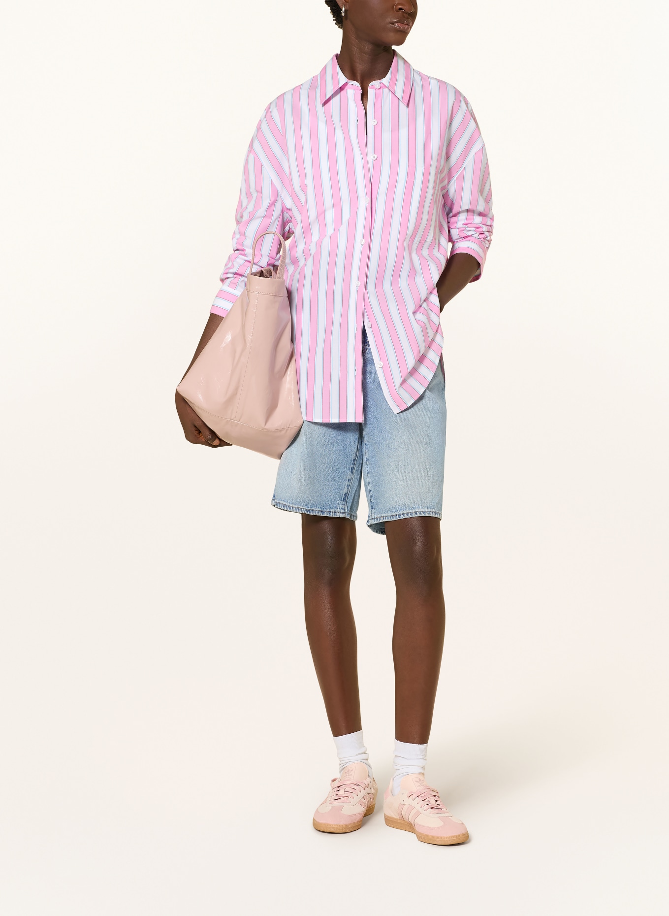 JOOP! JEANS Chemisier BRENDA: ROSE / BLEU CLAIR / BLANC