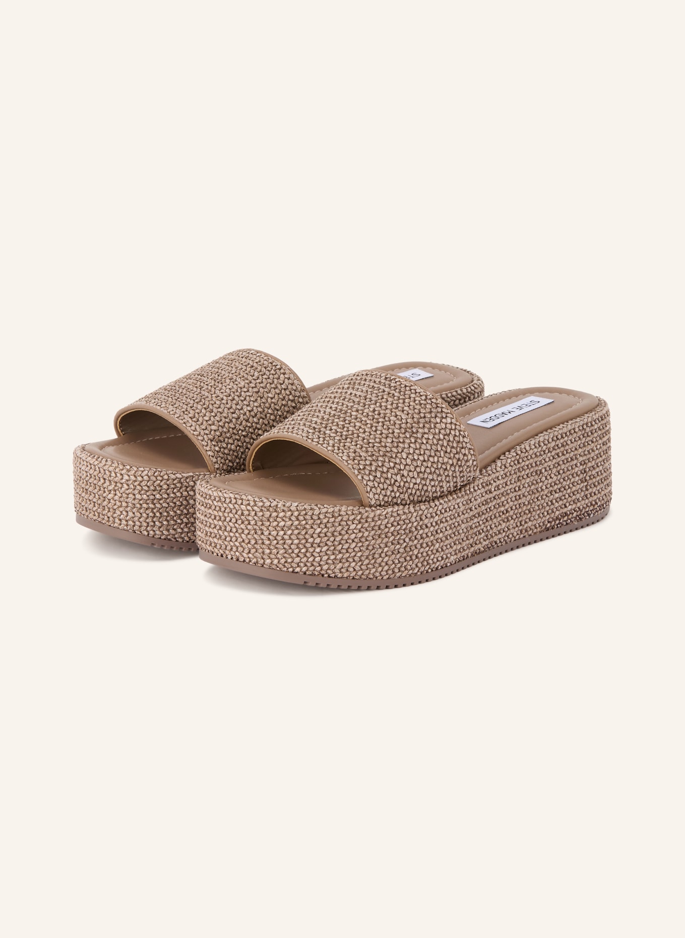 STEVE MADDEN Plateauslippers: TAUPE