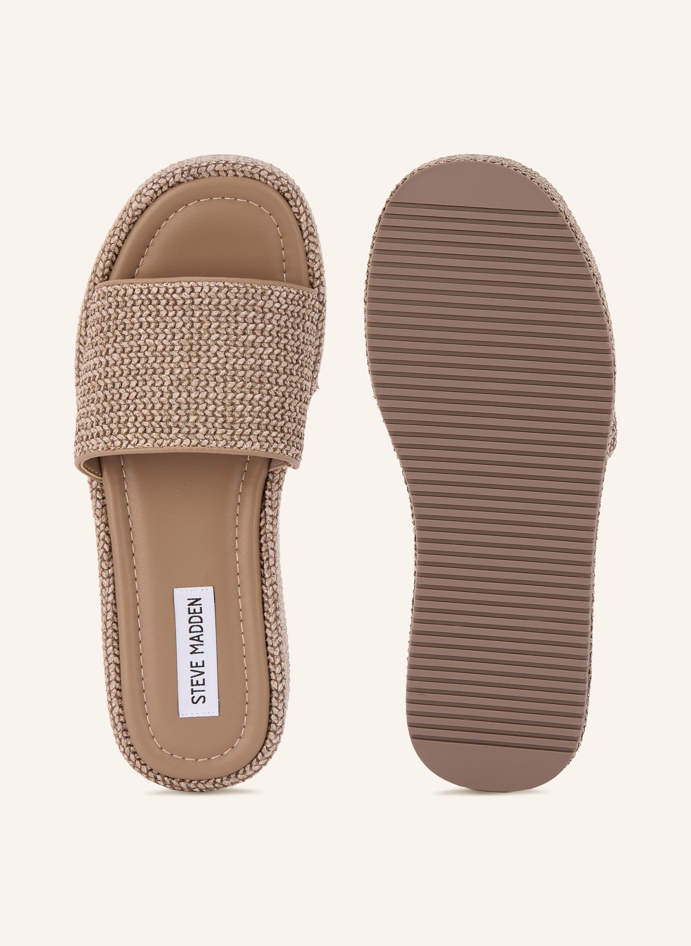 STEVE MADDEN Plateauslippers: TAUPE