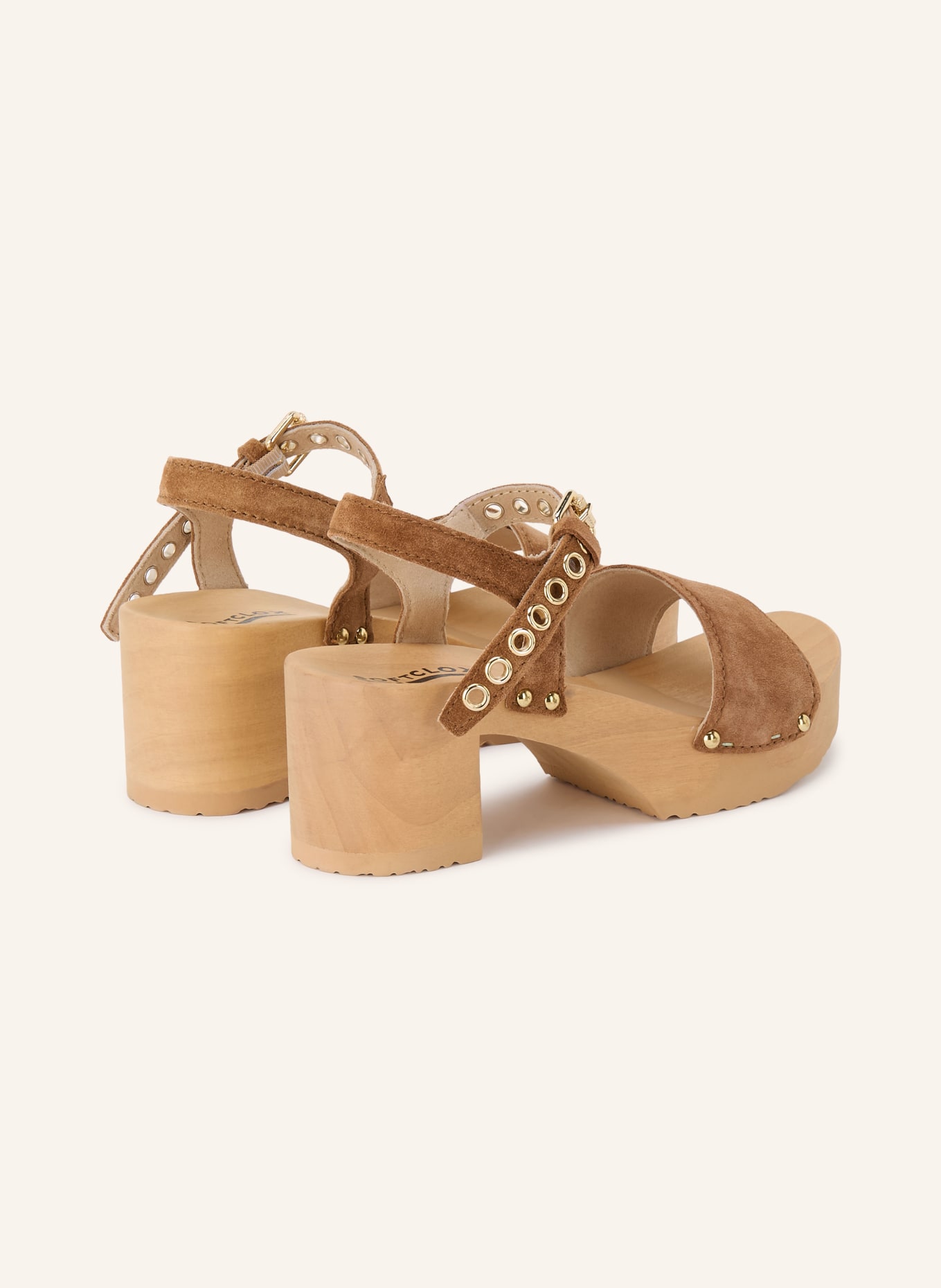 SOFTCLOX HELMINA Ankle Boots: BROWN / GOLD