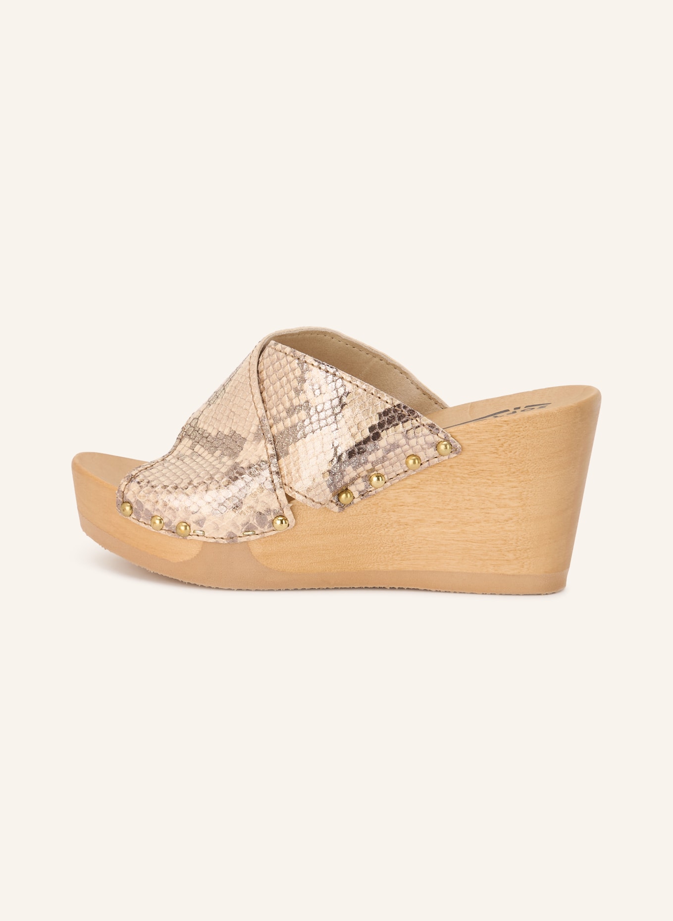 SOFTCLOX ANTJE Platform Wedges: CREAM / GOLD