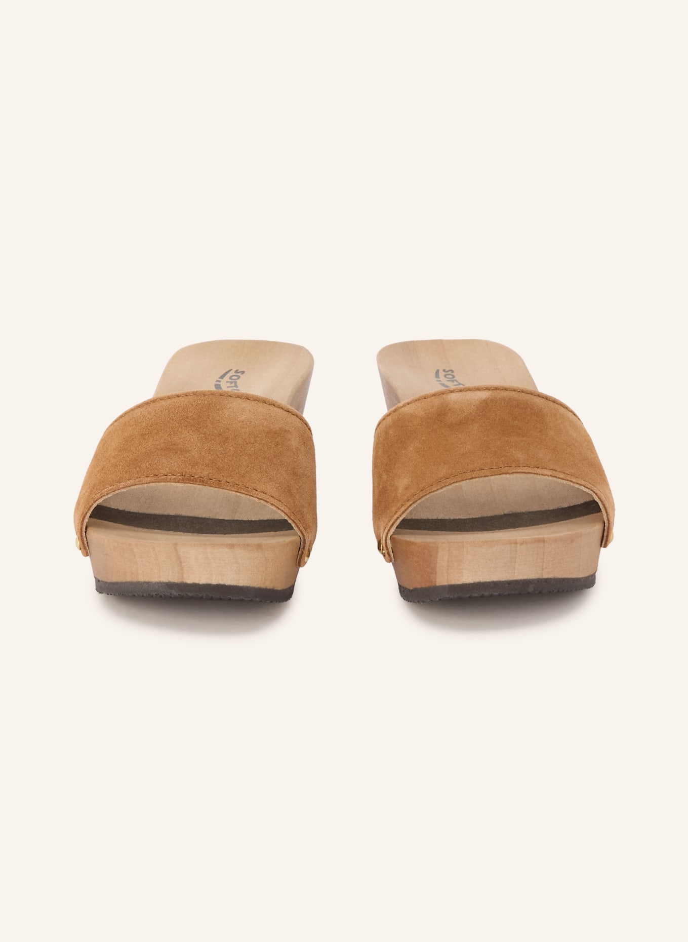 SOFTCLOX Mules KELLY: BRAUN / GOLD