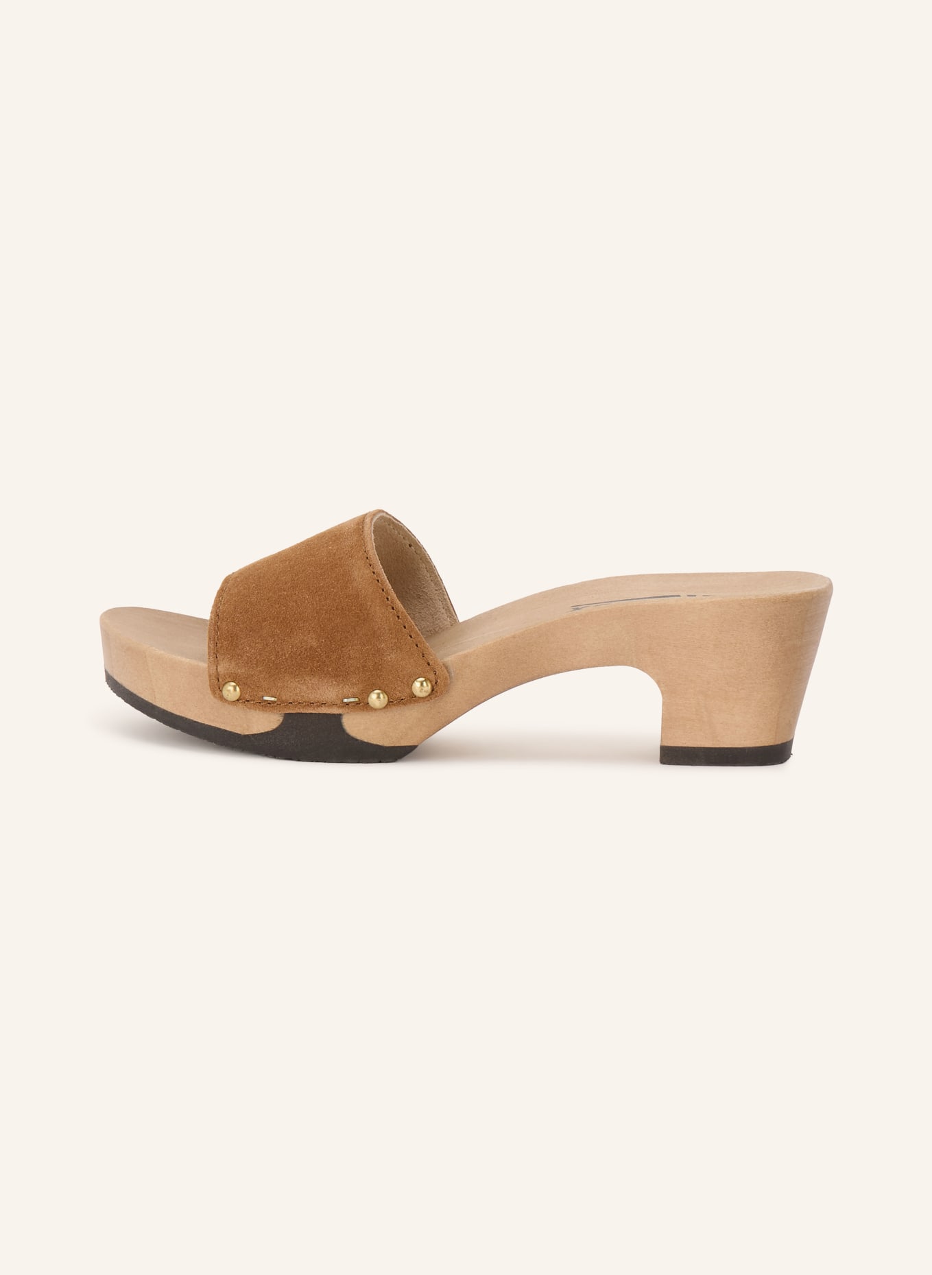 SOFTCLOX Mules KELLY: BRAUN / GOLD