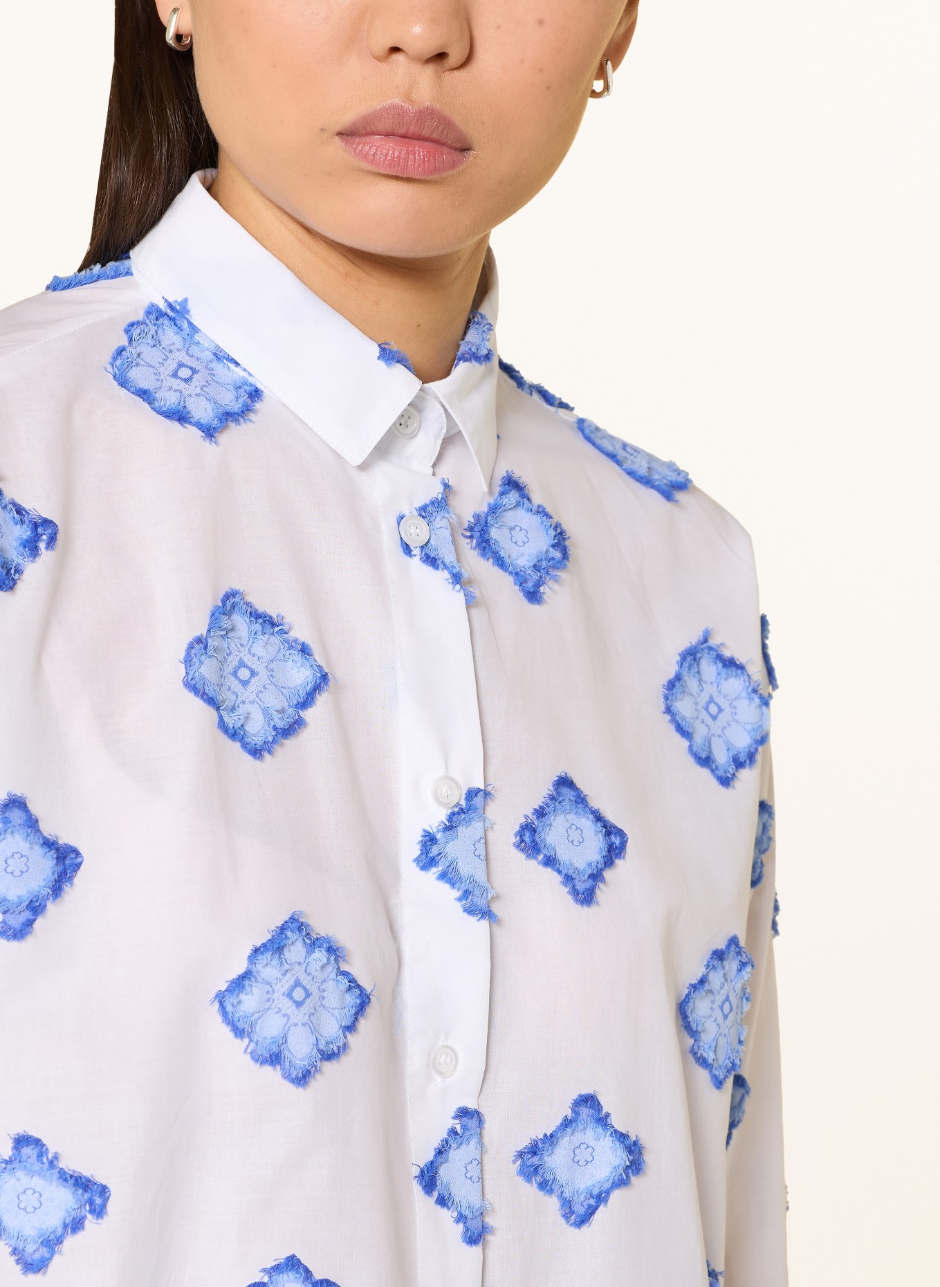 rossana diva Hemdbluse: WEISS / BLAU