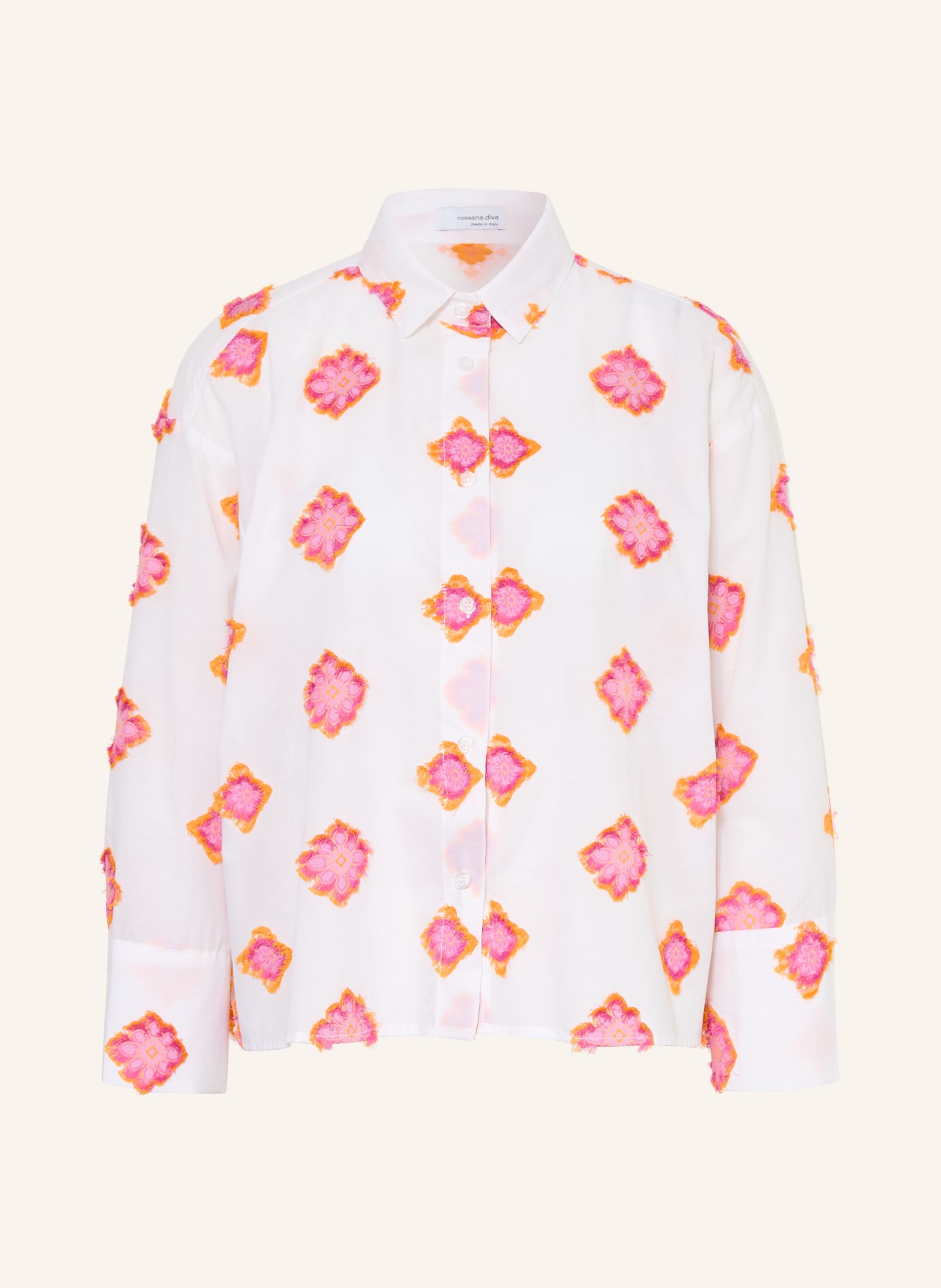 rossana diva Hemdbluse: WEISS / PINK / ORANGE