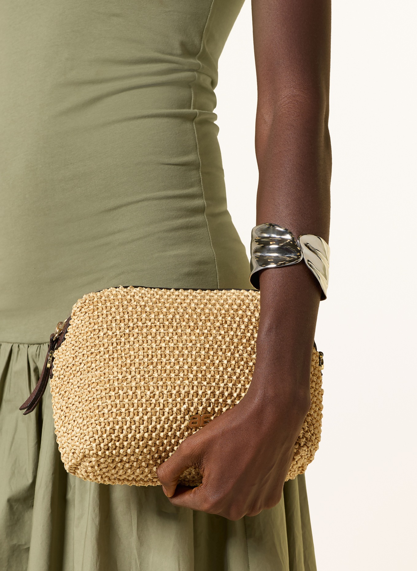 abro KAIA shoulder bag: CREAM / GOLD / BROWN